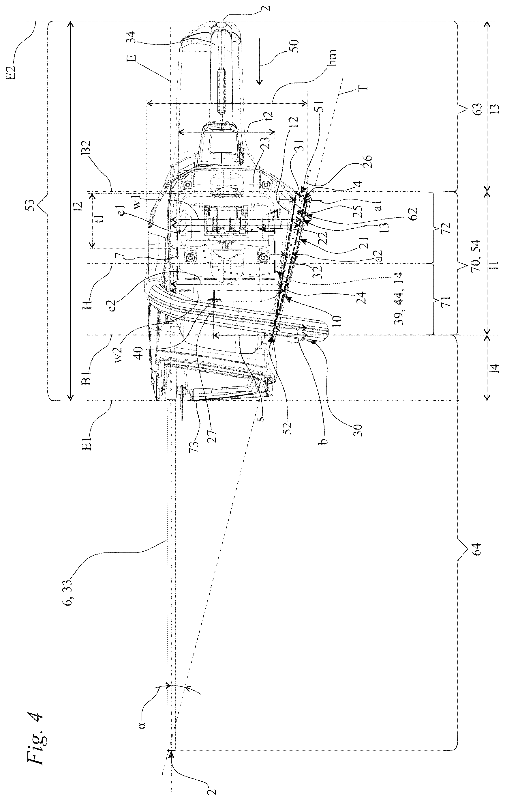 Patent US12611760 Figure 4 – Hand-guided work apparatus
