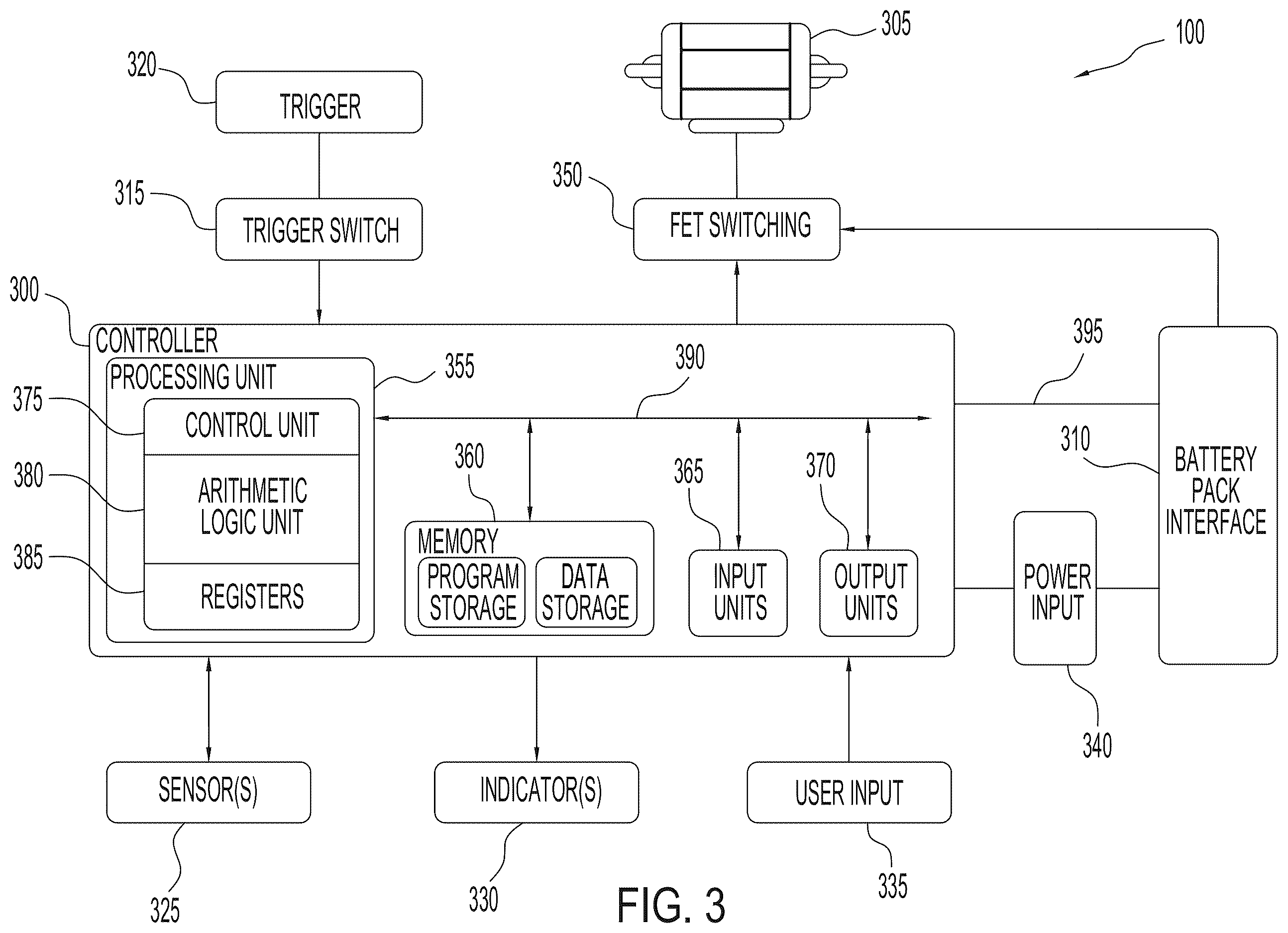 Patent US12611761 Figure 3 – Grinder including enhanced sensing and component detection