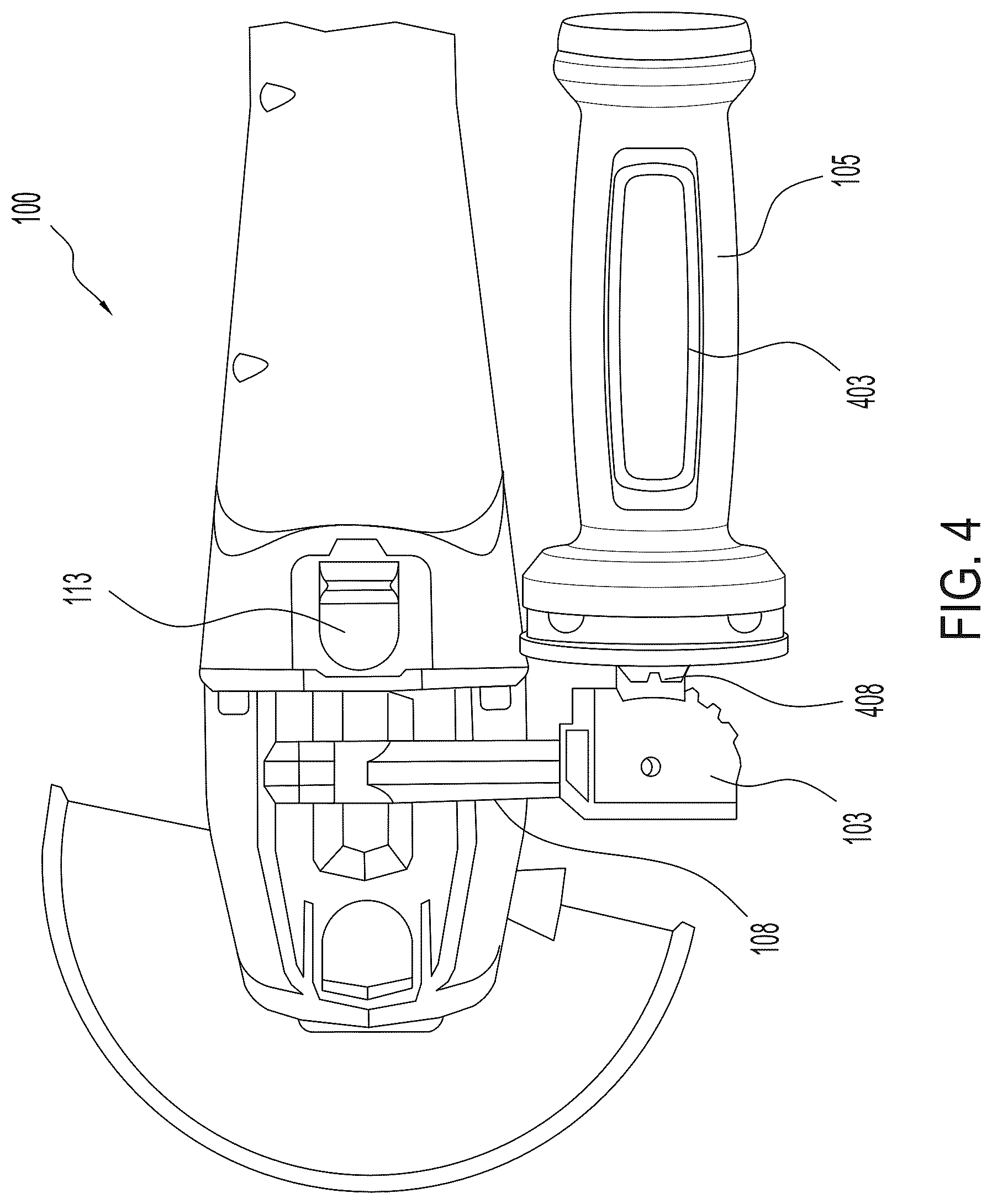 Patent US12611761 Figure 4 – Grinder including enhanced sensing and component detection