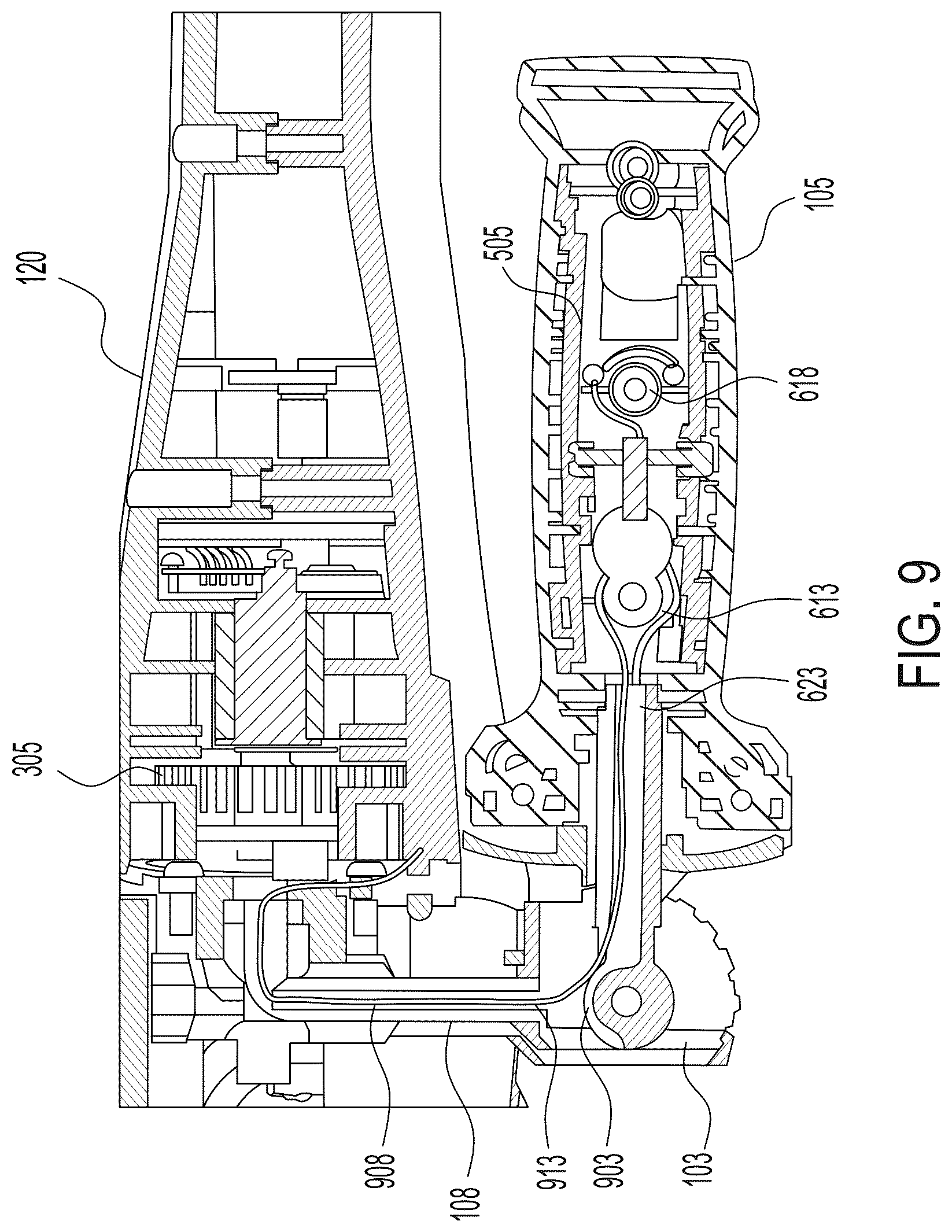 Patent US12611761 Figure 9 – Grinder including enhanced sensing and component detection