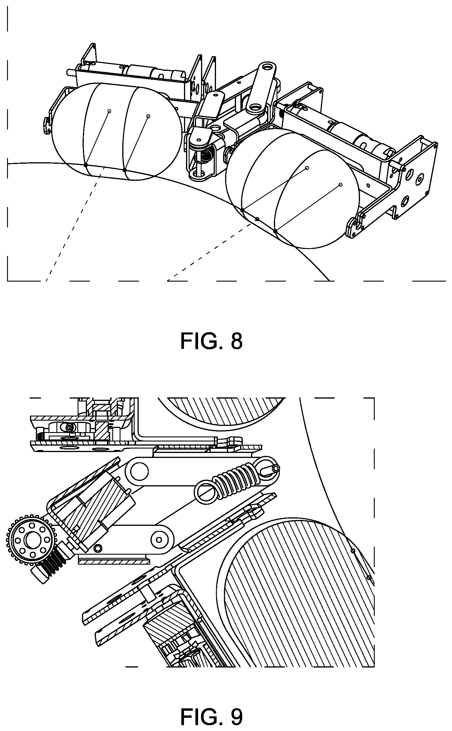 Patent US12611765 Figure 8 – Modular omnidirectional robotic system for nonplanar structure navigation