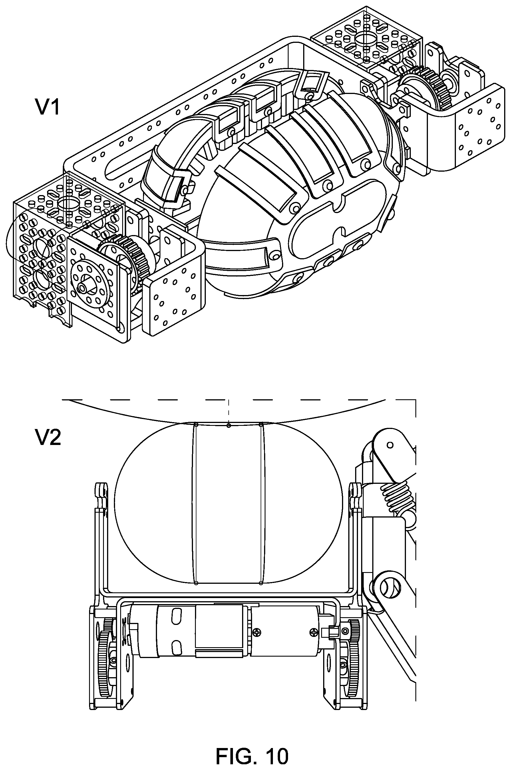 Patent US12611765 Figure 9 – Modular omnidirectional robotic system for nonplanar structure navigation