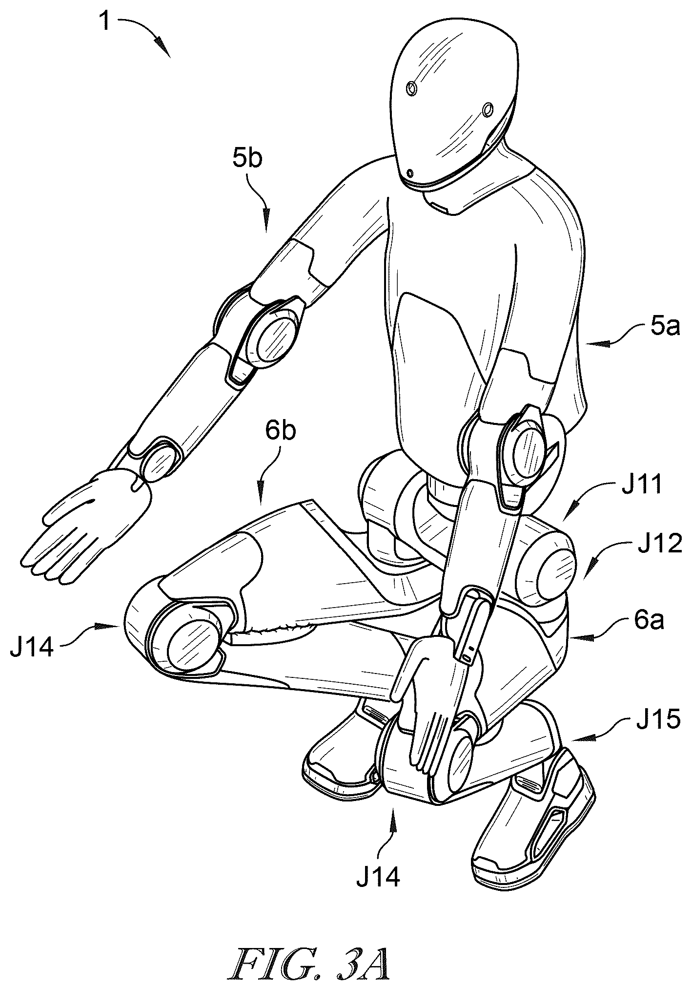 Patent US12611766 Figure 3 – Humanoid robot with advanced kinematics