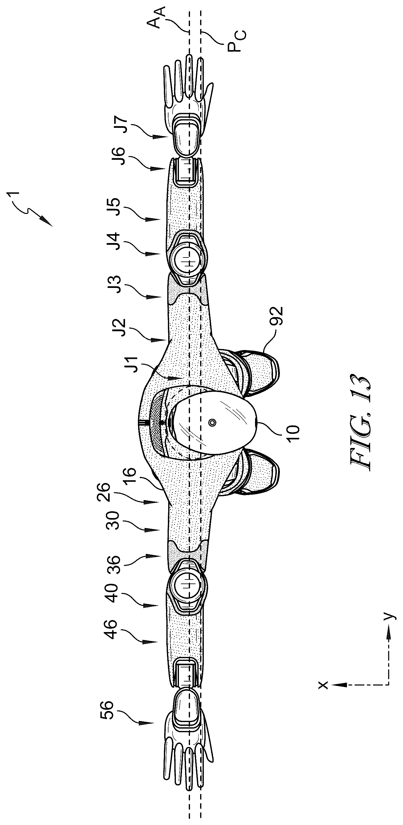 Patent US12611766 Figure 17 – Humanoid robot with advanced kinematics