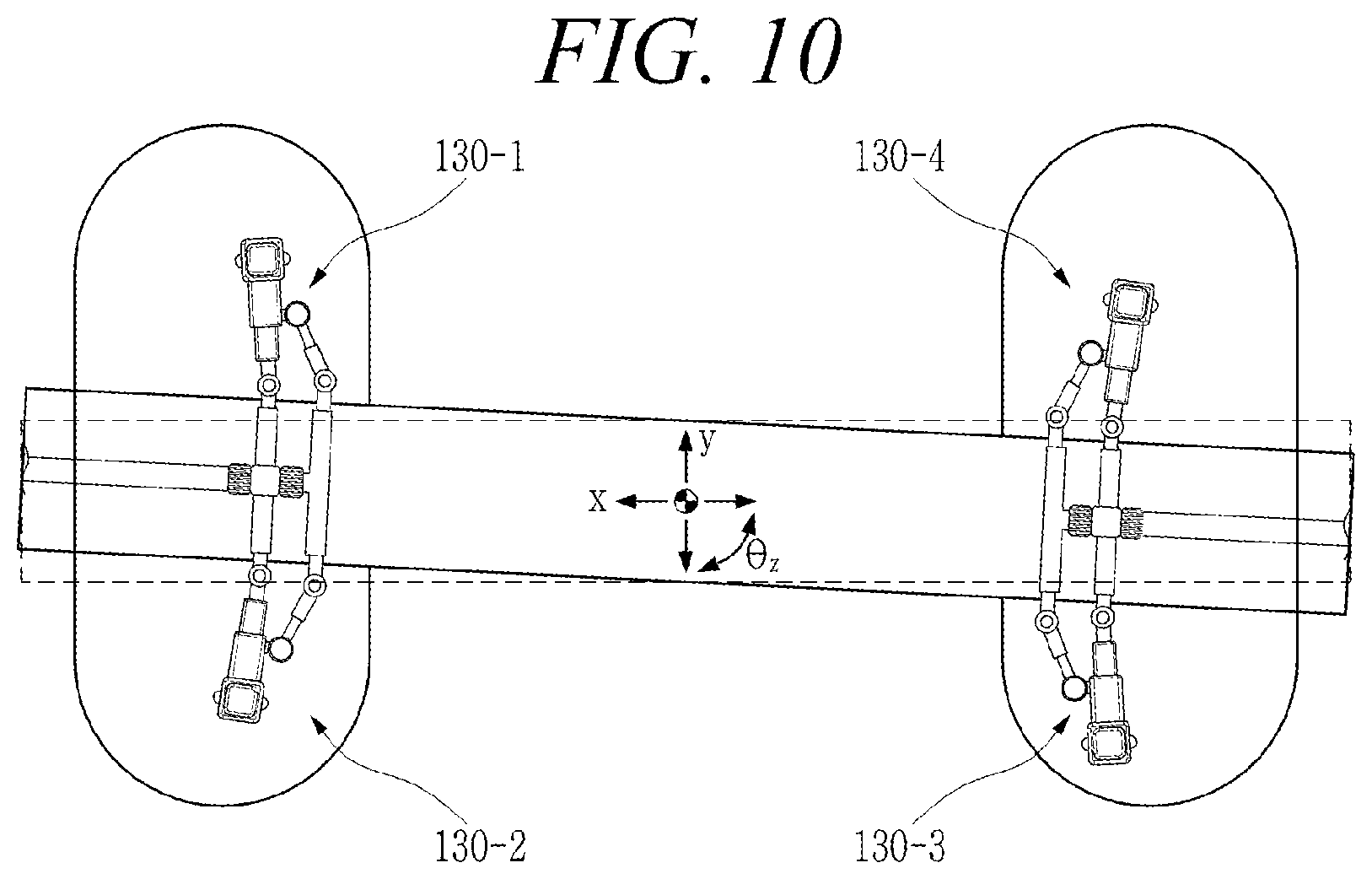 Patent US12611776 Figure 8 – Multiple hydraulic robot system for precisely mounting girder