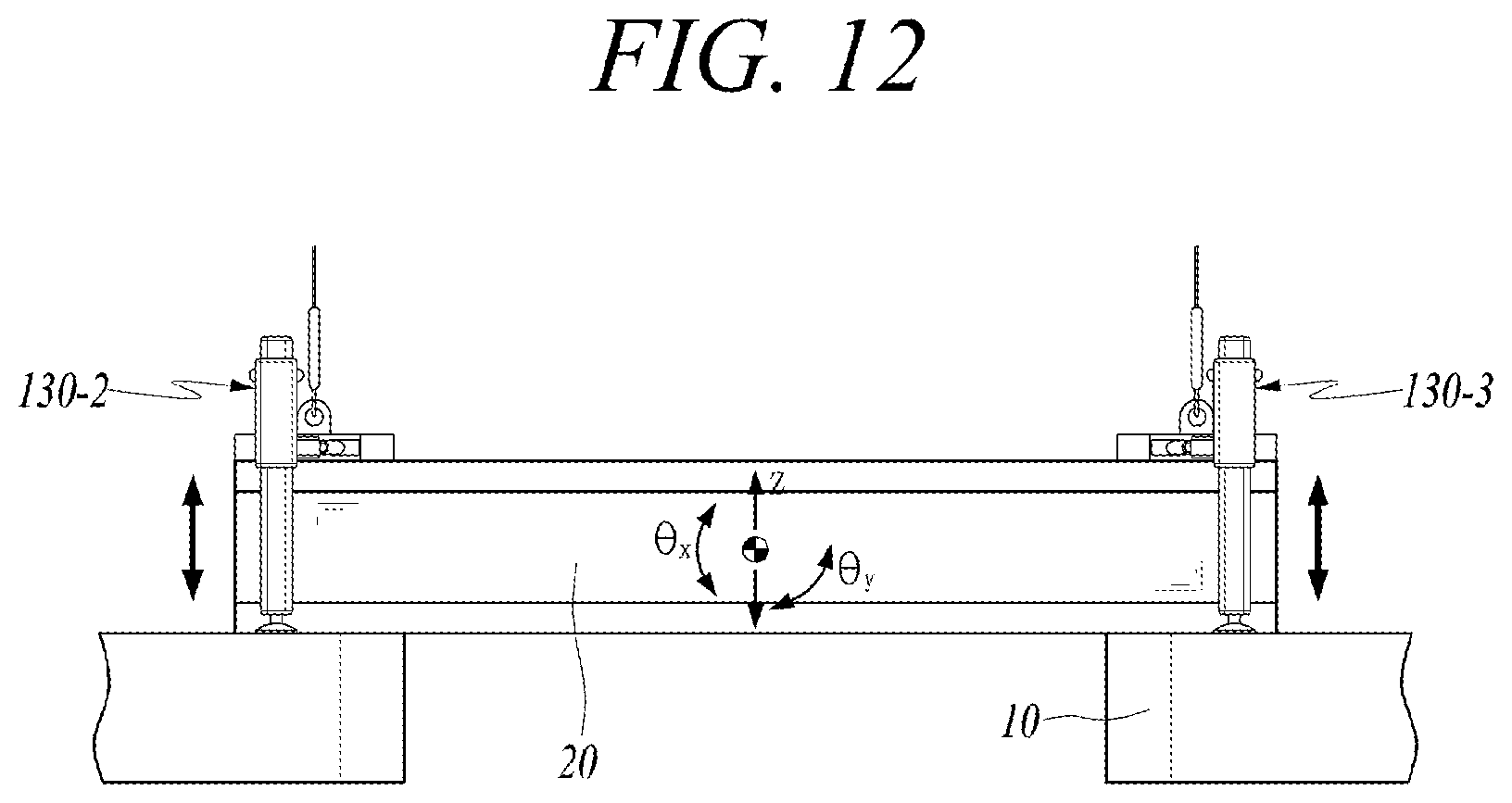 Patent US12611776 Figure 10 – Multiple hydraulic robot system for precisely mounting girder
