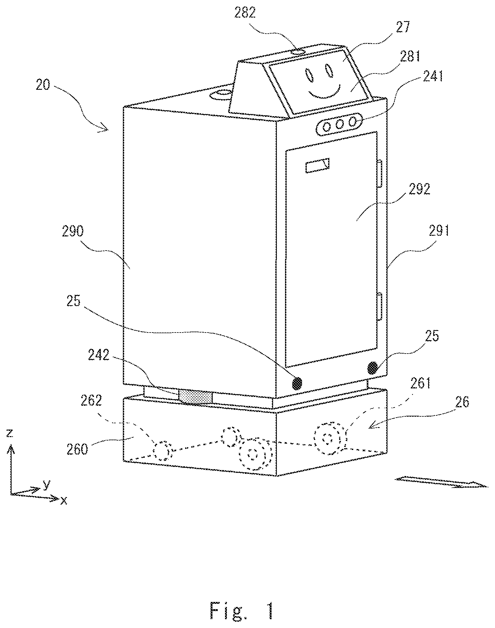 Patent US12611780 — Mobile robot control system, mobile robot control method, and computer readable medium — Figure 1