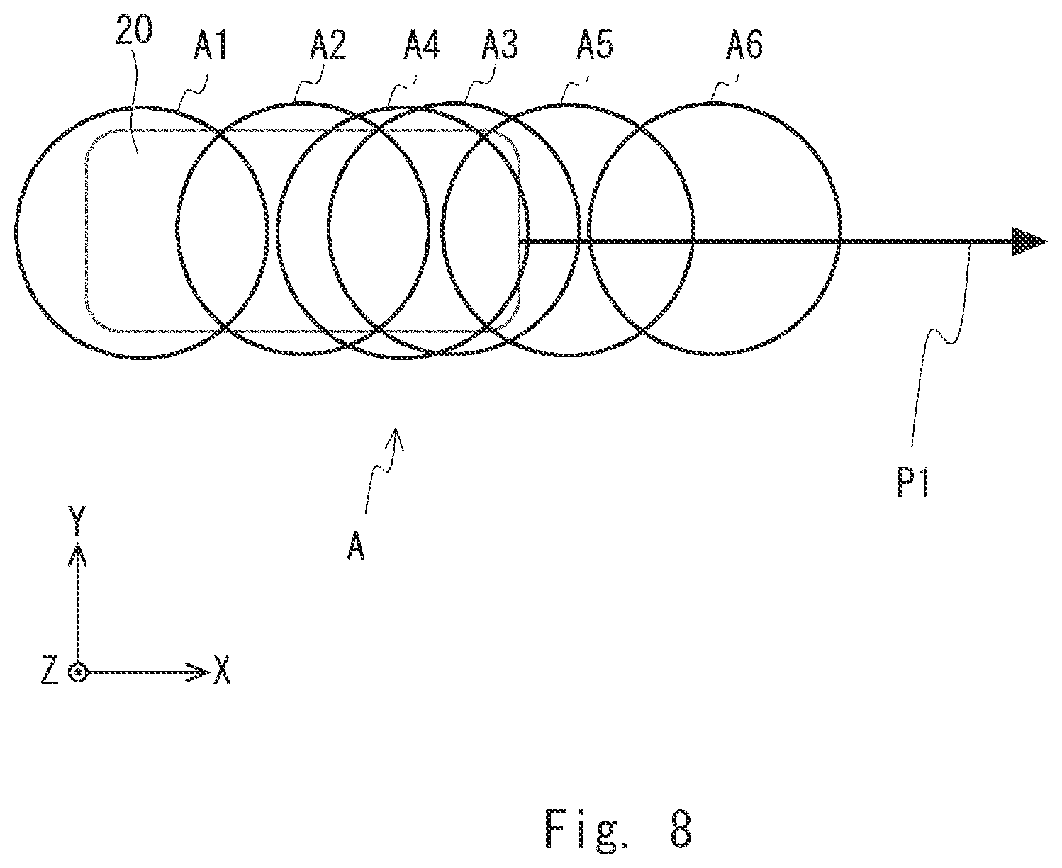 Patent US12611780 Figure 8 – Mobile robot control system, mobile robot control method, and computer readable medium