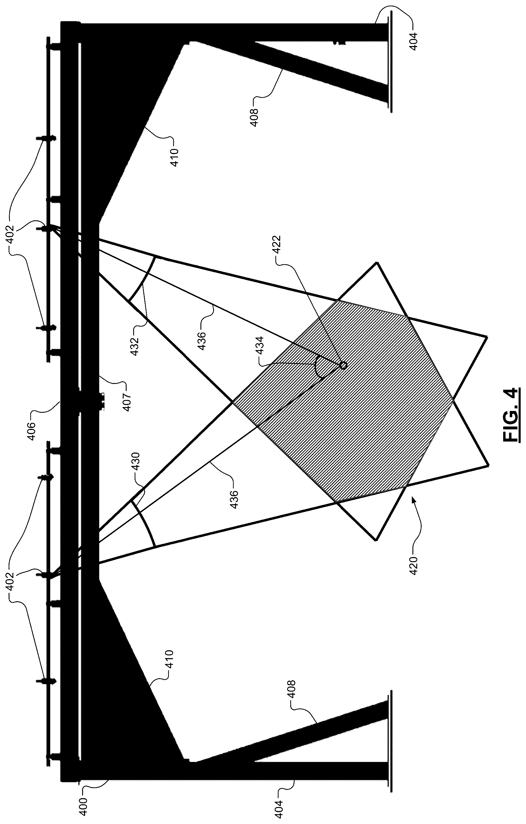Patent US12611781 Figure 4 – Manufacturing overhead photogrammetry guidance system for robotic based formation and inspection of workpiece features