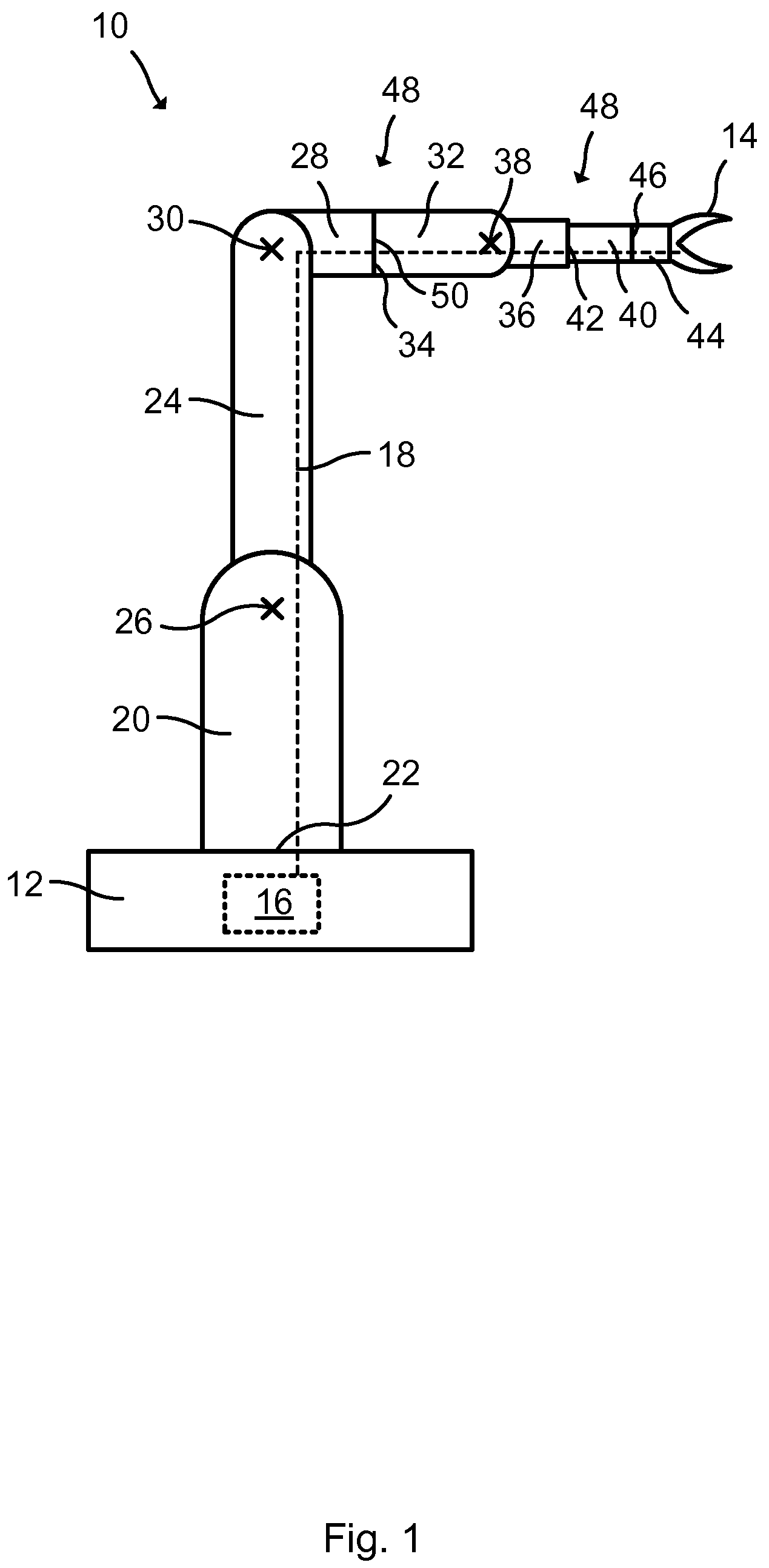 Patent US12611786 Figure 1 – Sealing arrangement, industrial robot and method