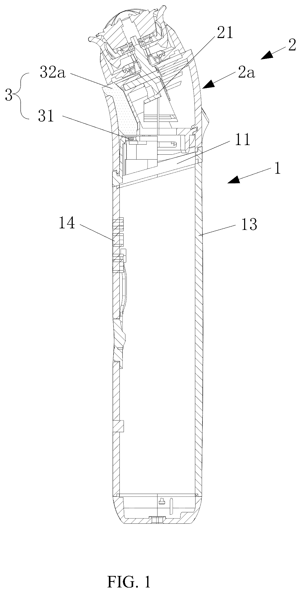 Patent US12611788 Figure 1 – Electric hair trimmer with illumination system