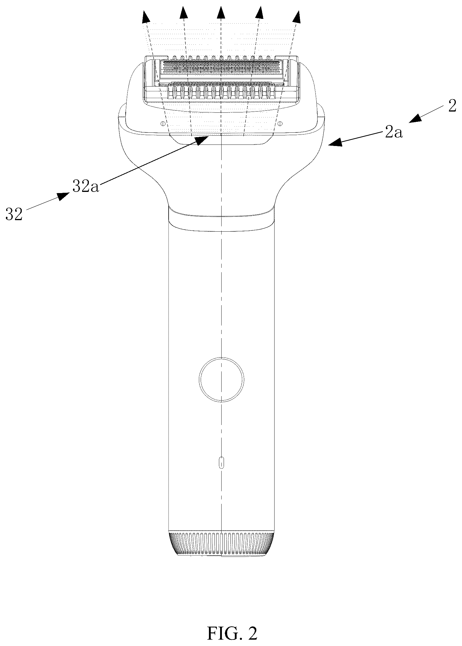 Patent US12611788 Figure 2 – Electric hair trimmer with illumination system