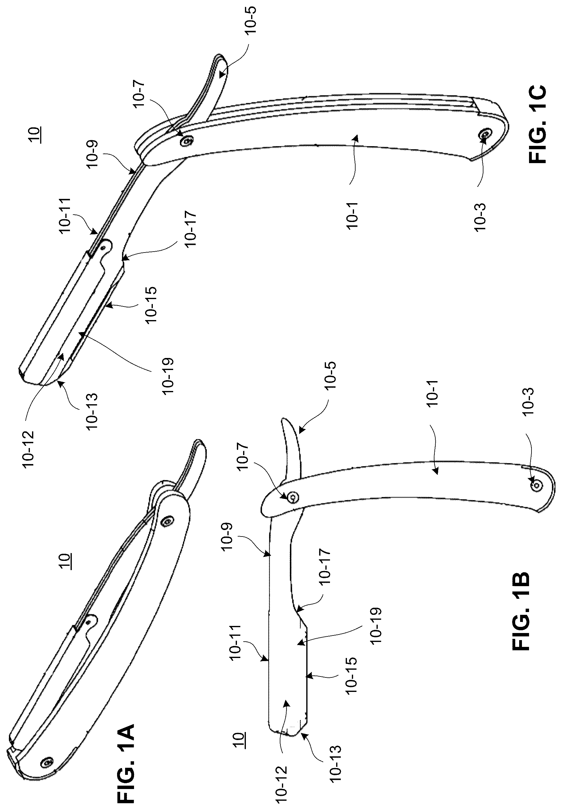 Patent US12611789 Figure 1 – Smart straight razor