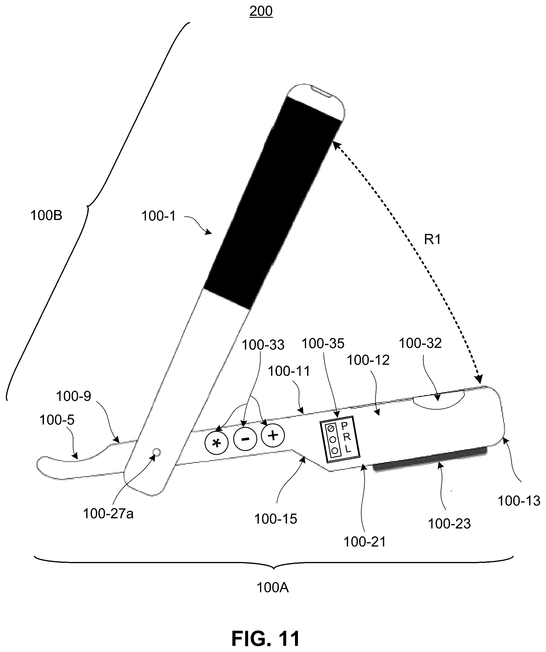Patent US12611789 Figure 11 – Smart straight razor