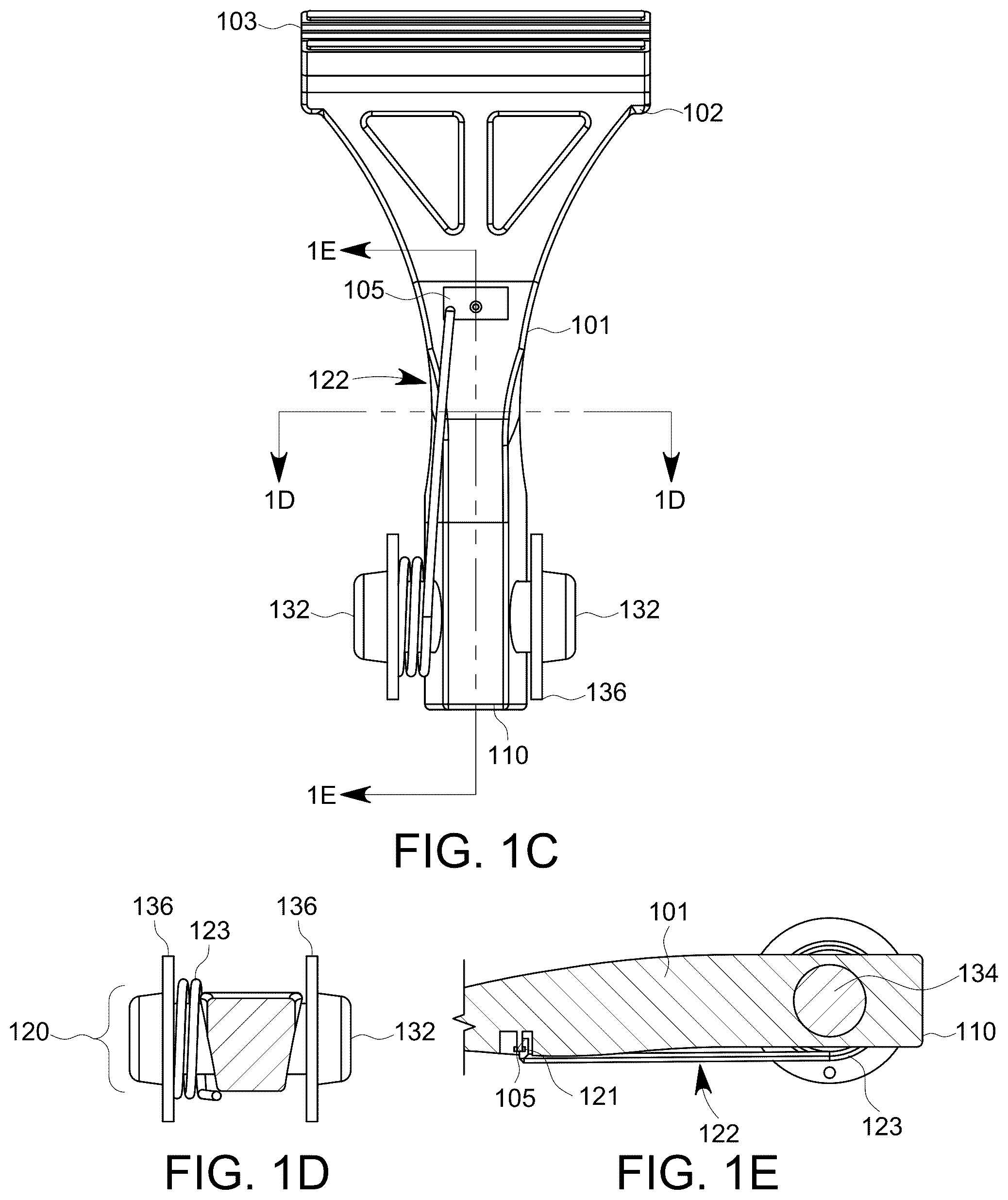 Patent US12611790 Figure 2 – Rotating shaving razor apparatus