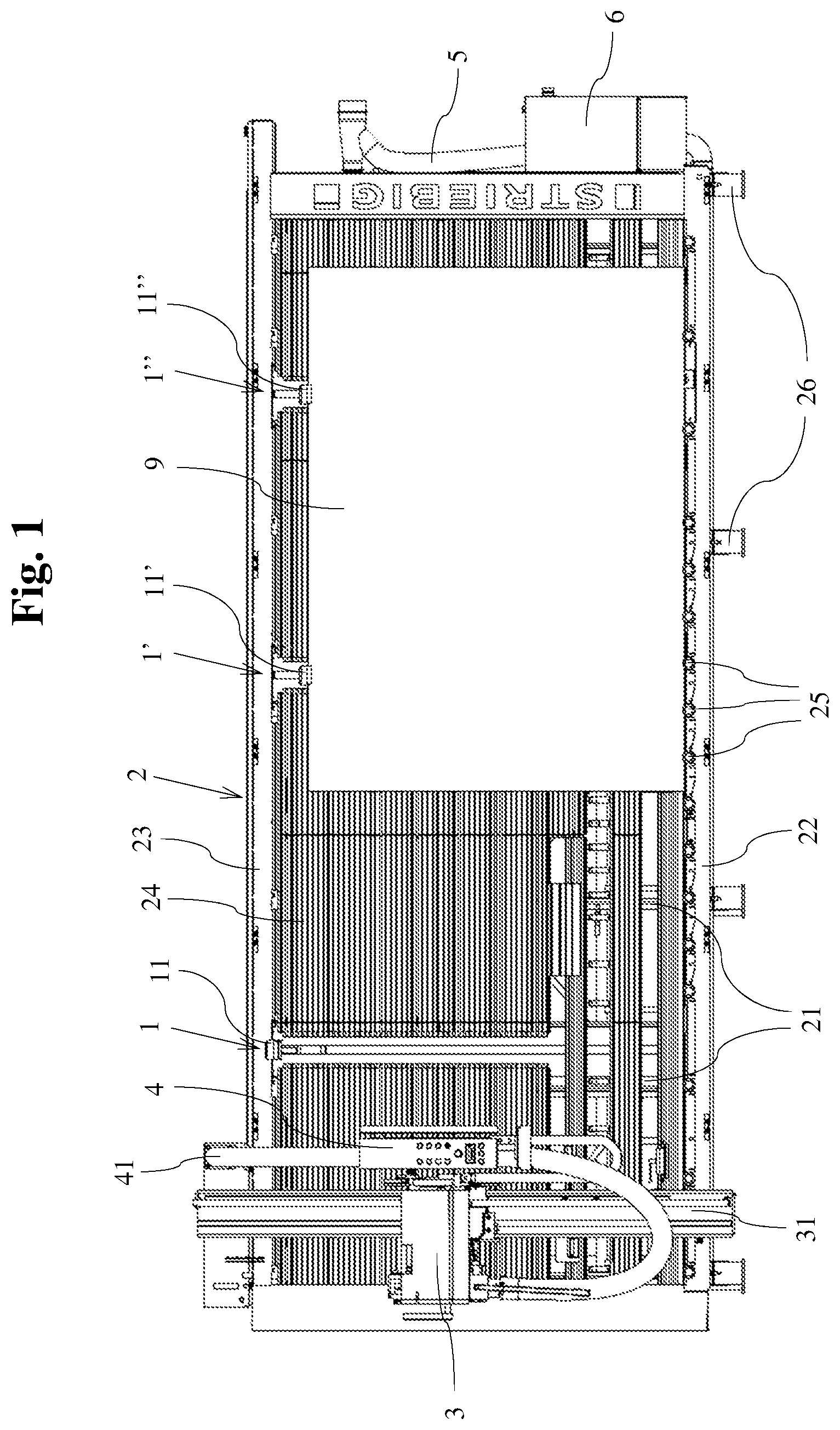 Patent US12611791 Figure 1 – Vertical panel saw having a panel-lowering device