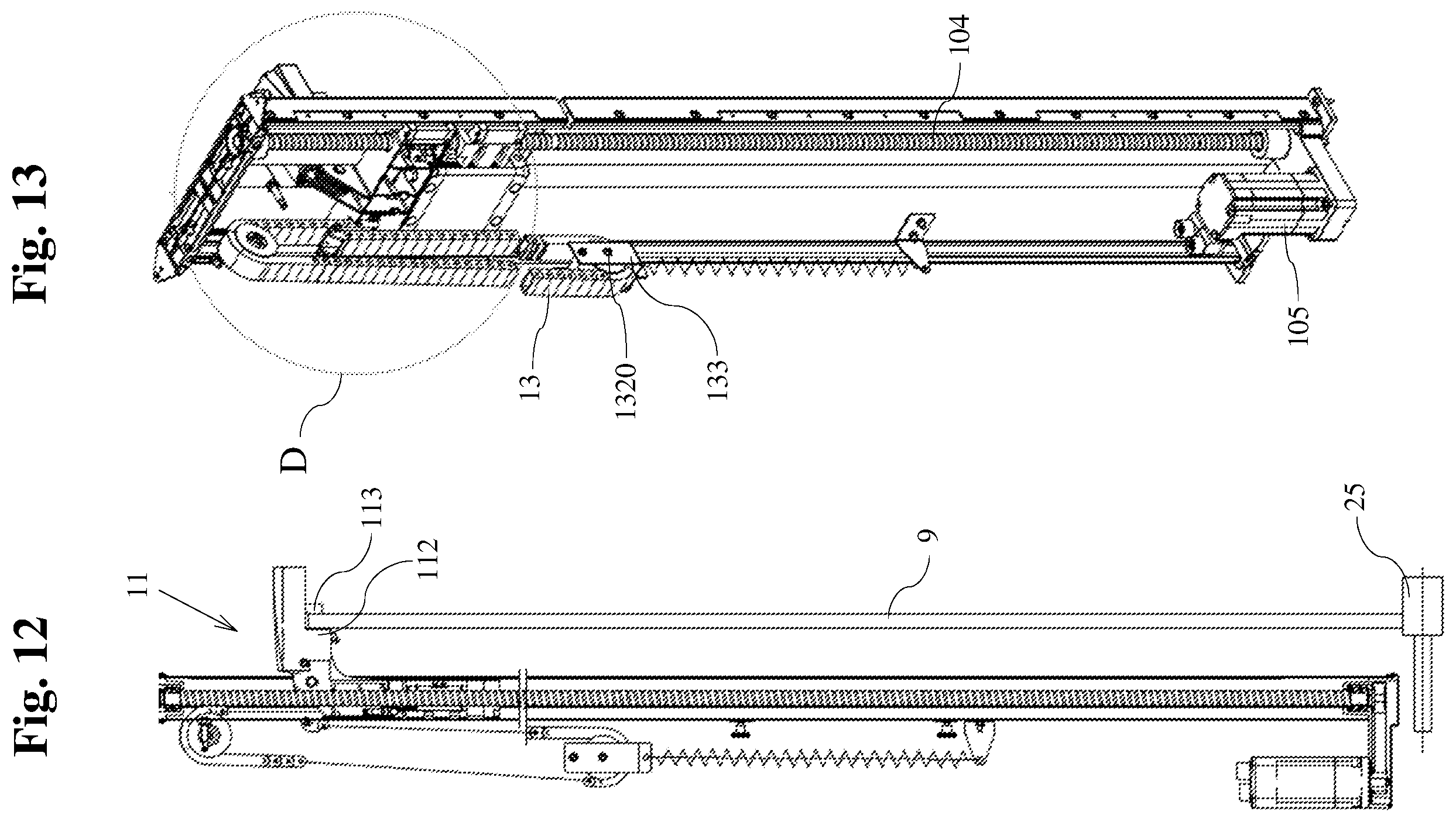 Patent US12611791 Figure 7 – Vertical panel saw having a panel-lowering device