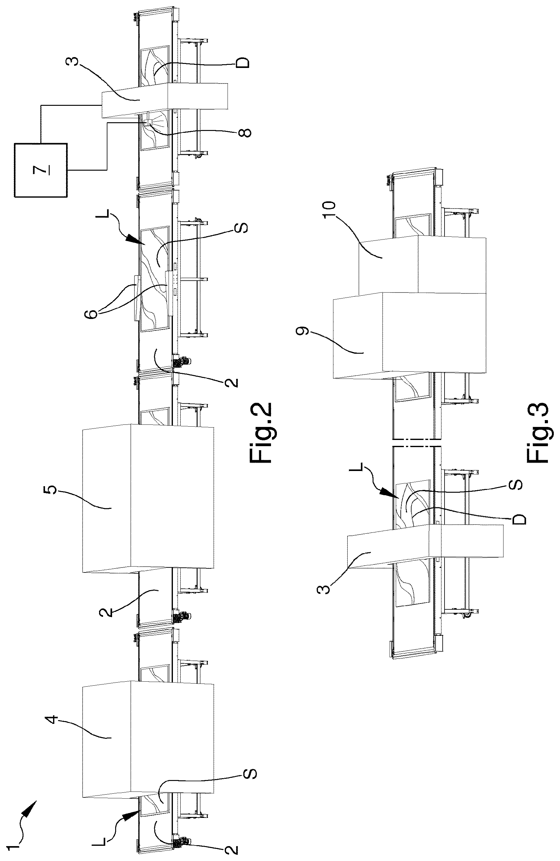 Patent US12611797 Figure 2 – Process and system for the manufacturing of slabs made of resin-bonded mineral grits