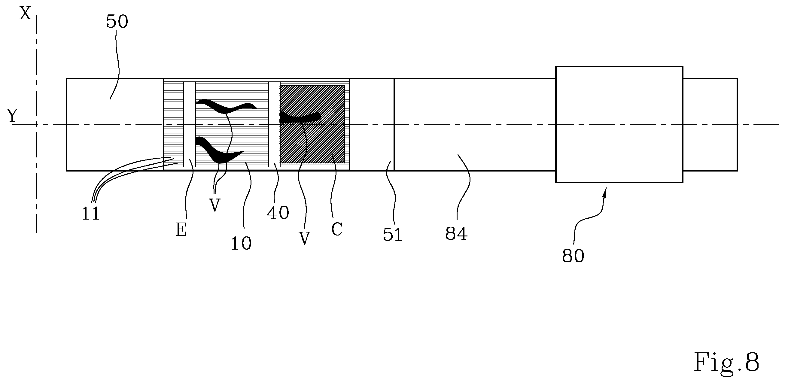 Patent US12611798 Figure 7 – Machine for dry decoration of ceramic tiles, with a control system for a ceramic mixture accumulation