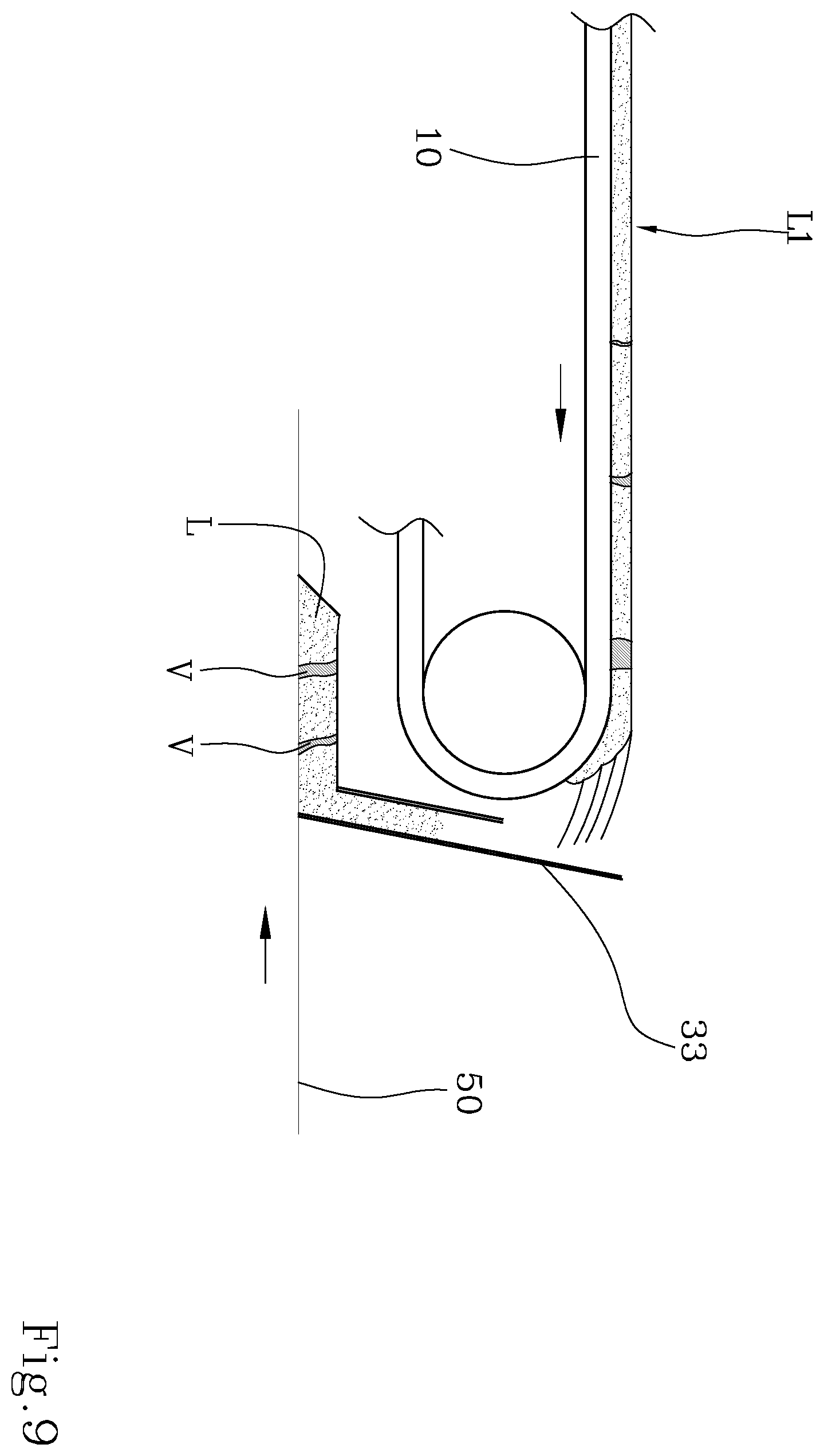 Patent US12611798 Figure 8 – Machine for dry decoration of ceramic tiles, with a control system for a ceramic mixture accumulation