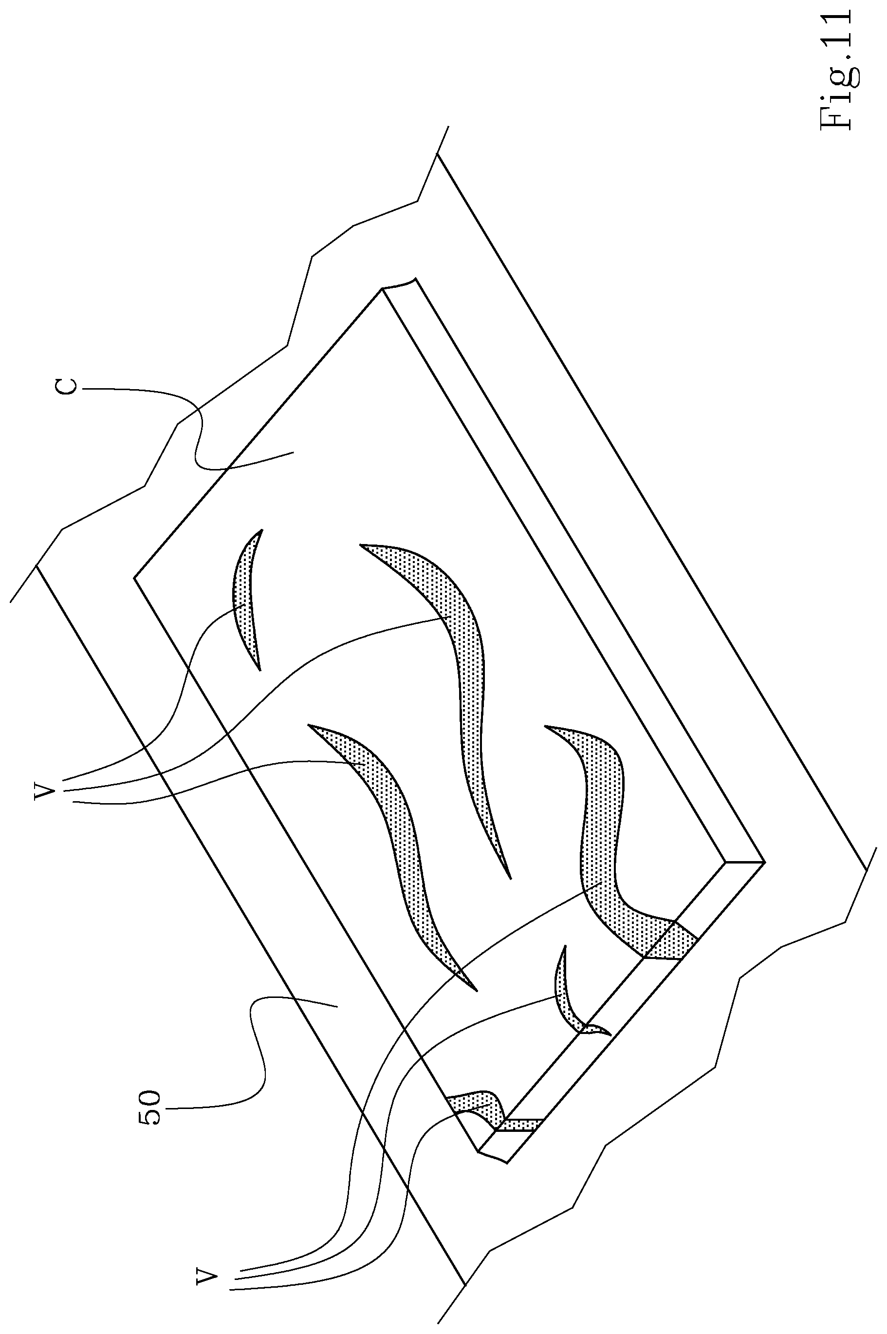 Patent US12611798 Figure 10 – Machine for dry decoration of ceramic tiles, with a control system for a ceramic mixture accumulation