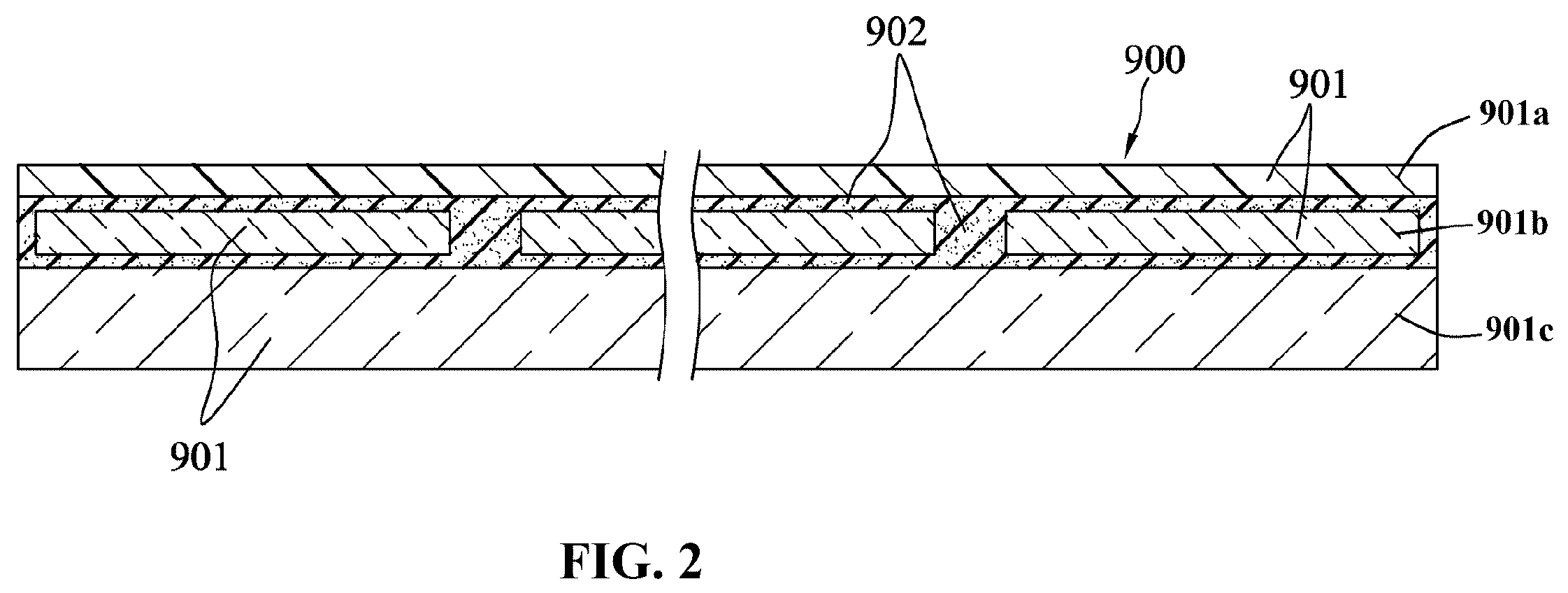 Patent US12611801 Figure 2 – Recycling device and method for laminar structures bonded by cured adhesive