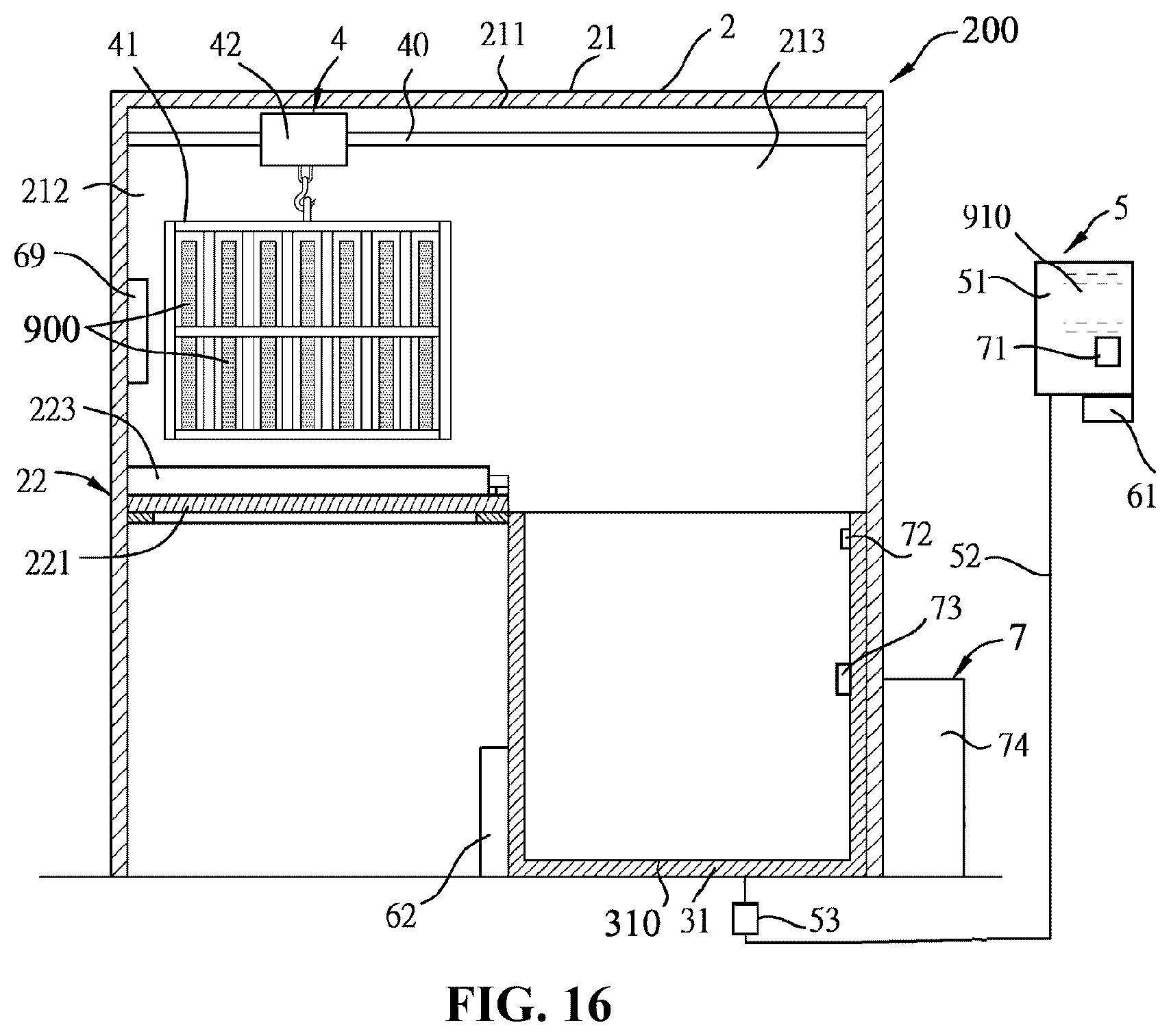 Patent US12611801 Figure 16 – Recycling device and method for laminar structures bonded by cured adhesive