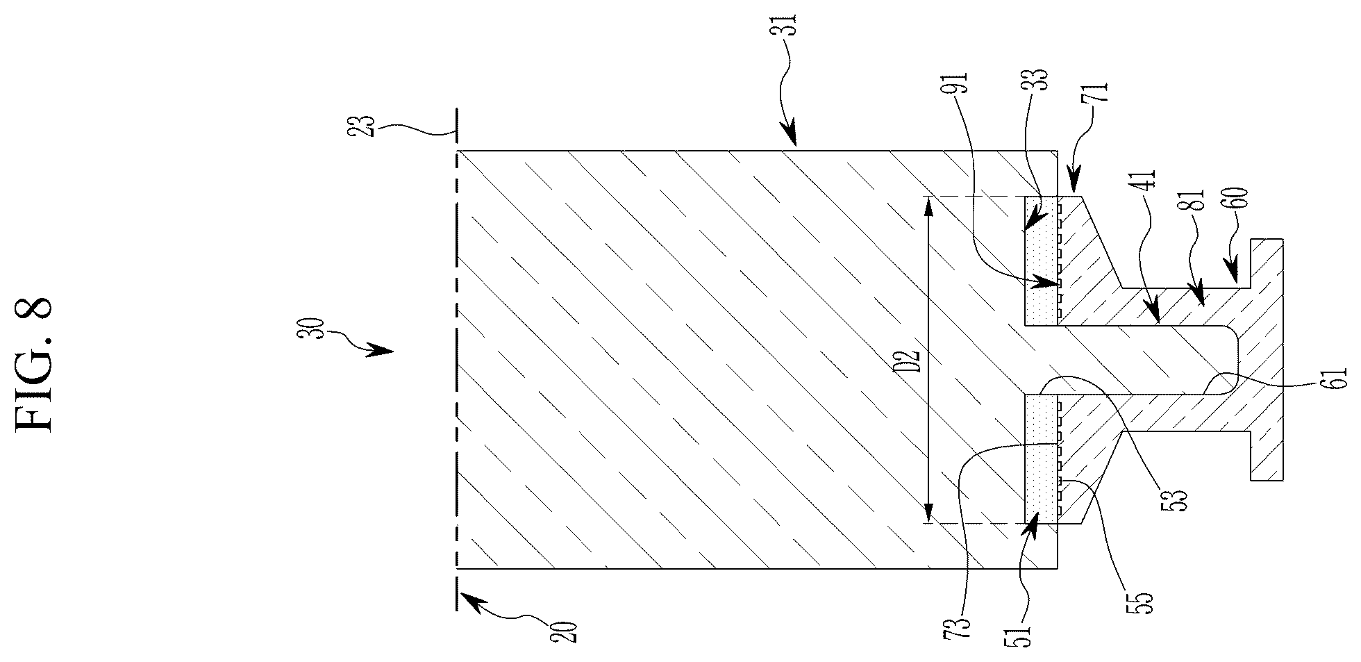 Patent US12611803 Figure 8 – Plastic composite material parts forming apparatus