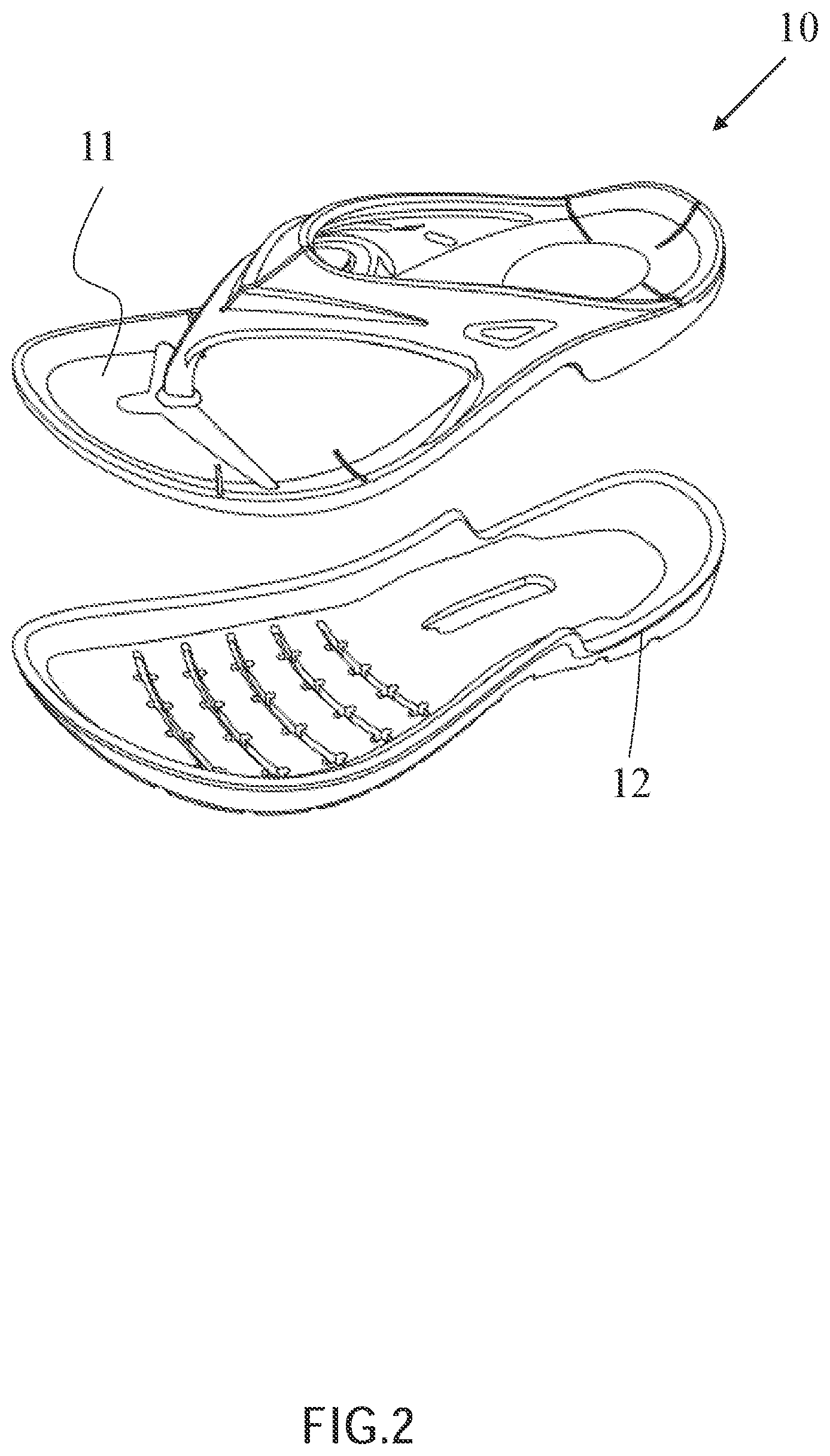 Patent US12611805 Figure 2 – Method of manufacturing multicolor-foamed shoe body by supercritical foaming and multicolor-foamed shoe body thereof
