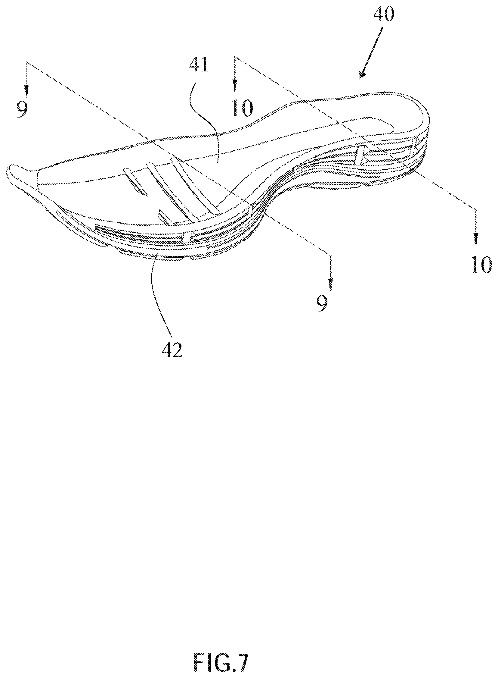 Patent US12611805 Figure 7 – Method of manufacturing multicolor-foamed shoe body by supercritical foaming and multicolor-foamed shoe body thereof
