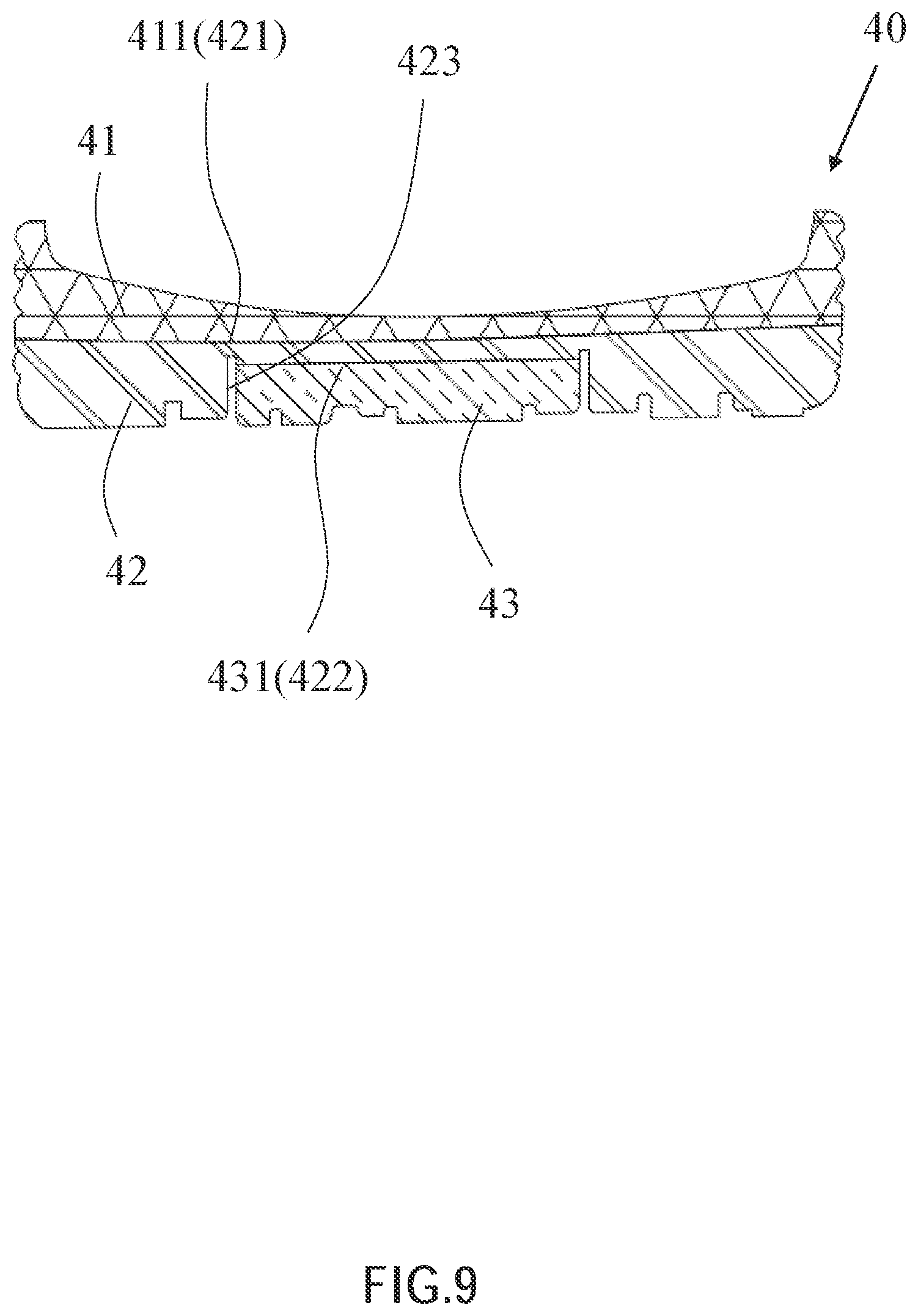 Patent US12611805 Figure 9 – Method of manufacturing multicolor-foamed shoe body by supercritical foaming and multicolor-foamed shoe body thereof