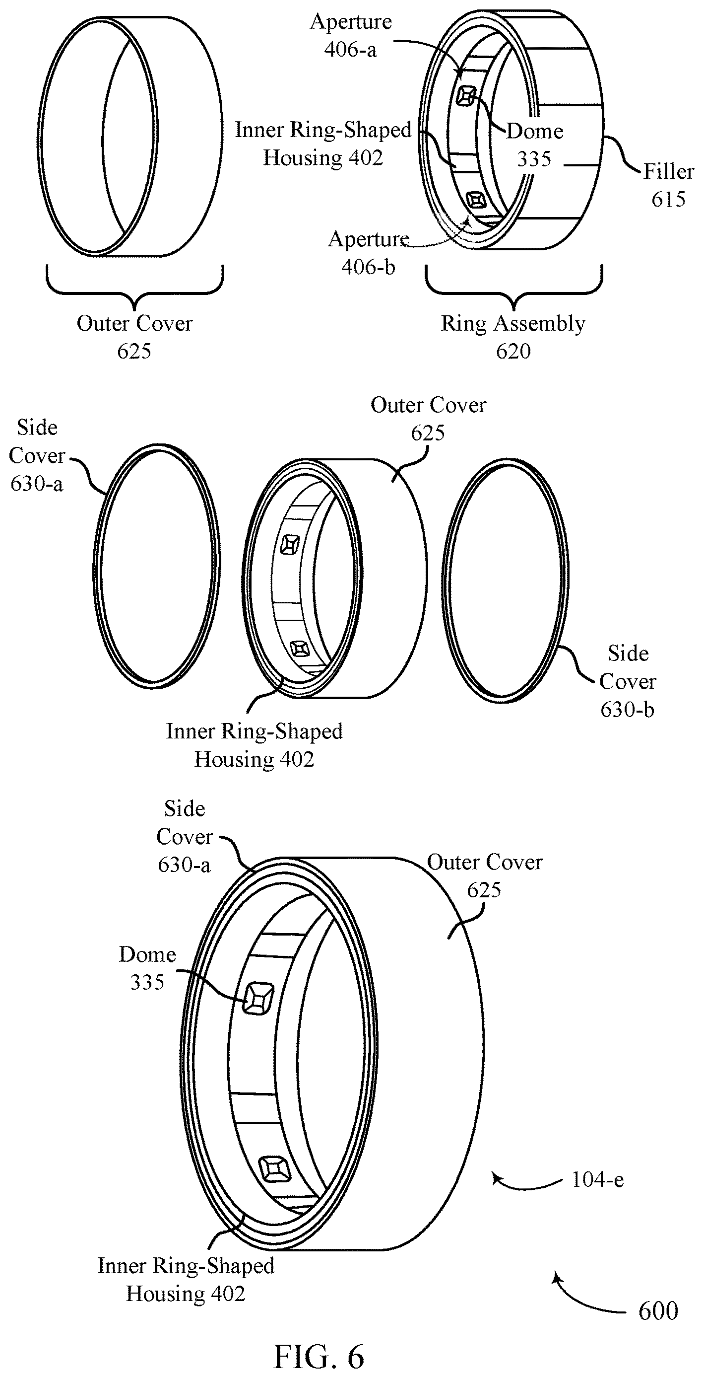 Patent US12611806 Figure 6 – Techniques for manufacturing a wearable ring device