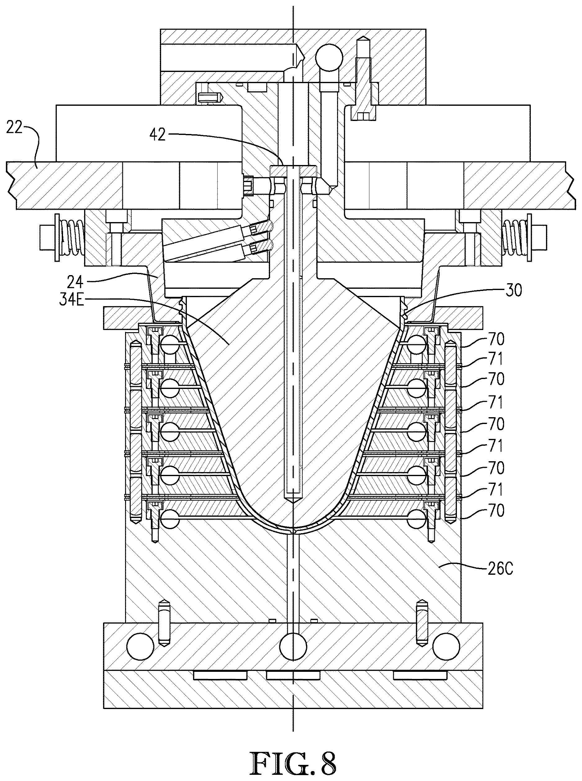 Patent US12611812 Figure 8 – Conditioning station tooling