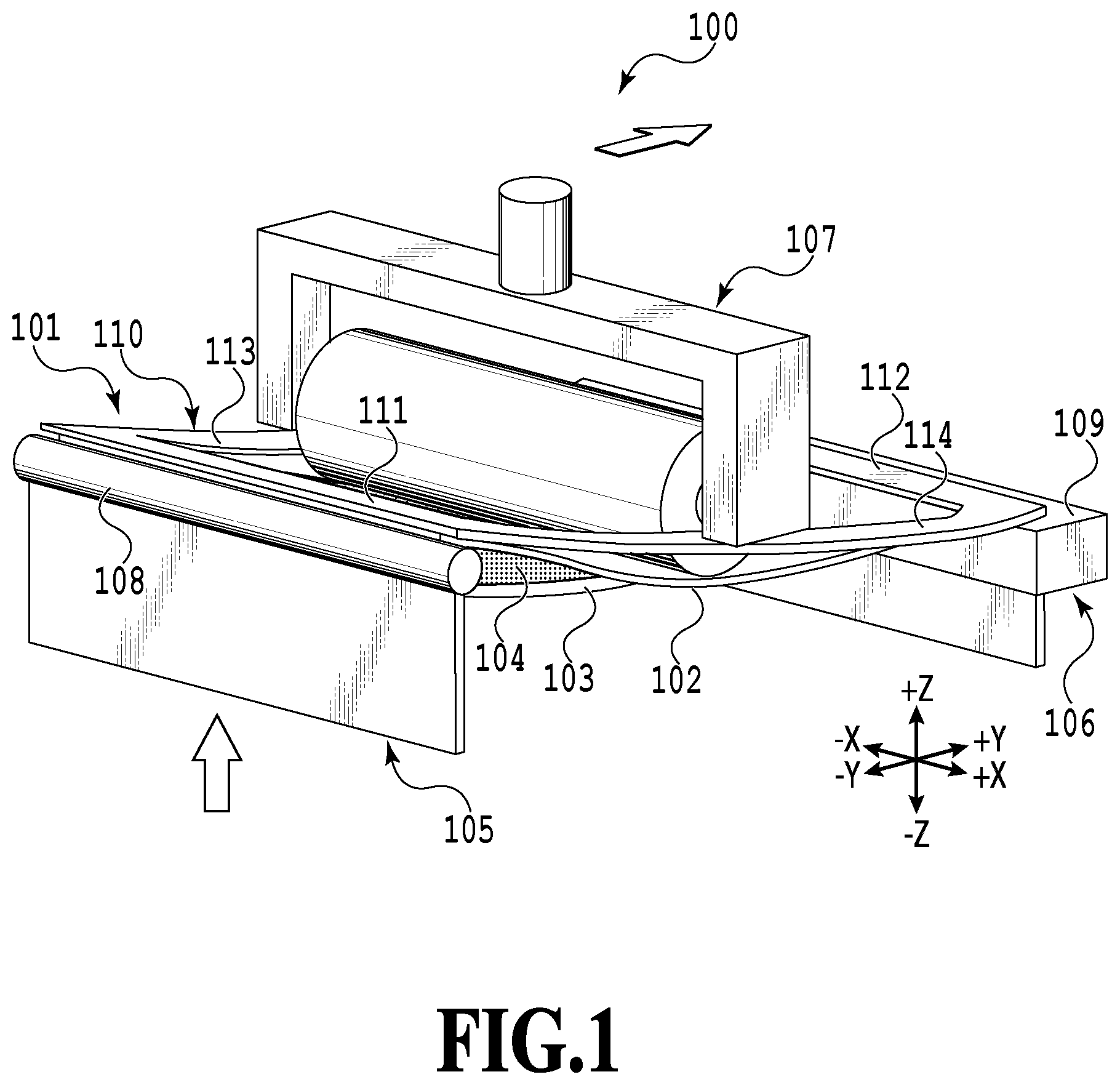 Patent US12611813 Figure 1 – Transfer method, transfer apparatus, and peeling method