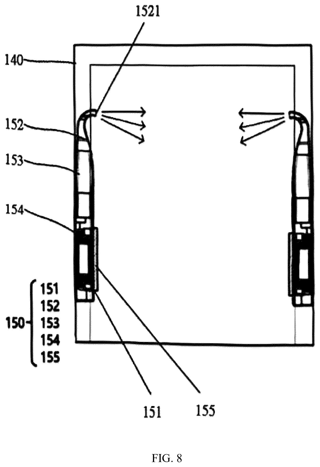 Patent US12611819 Figure 8 – Filter assembly and modeling apparatus