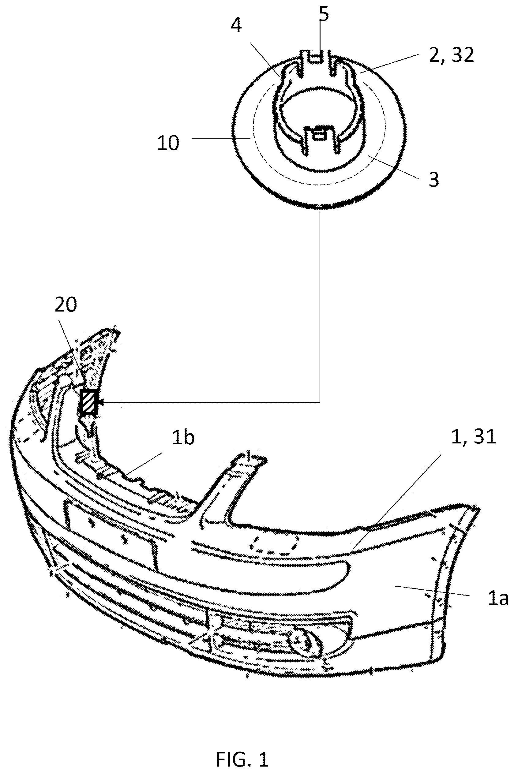Patent US12611821 Figure 1 – Method for producing a connection between a first plastic component and a second plastic component and component connection produced thereby