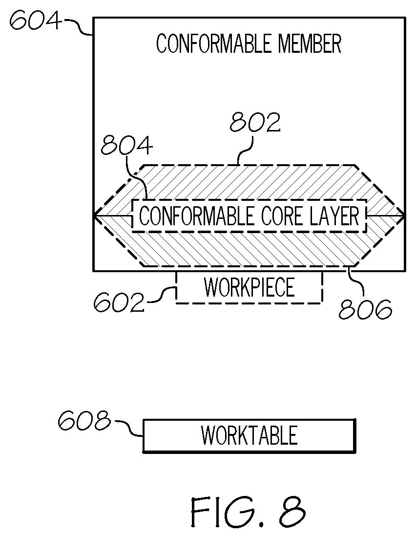 Patent US12611824 Figure 8 – Method for preforming a workpiece, composite manufacturing method and system associated therewith
