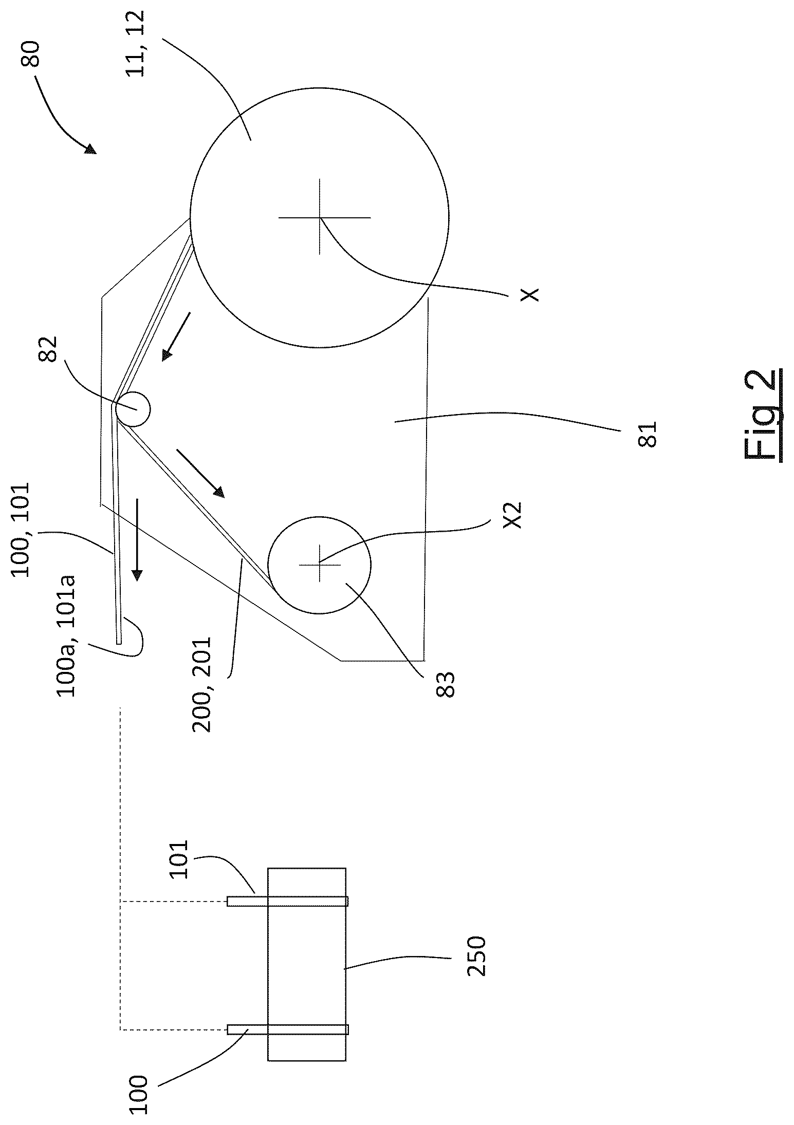 Patent US12611830 Figure 2 – Process for building tyres of vehicle wheels and method for providing elongated elements to be used in the aforementioned process