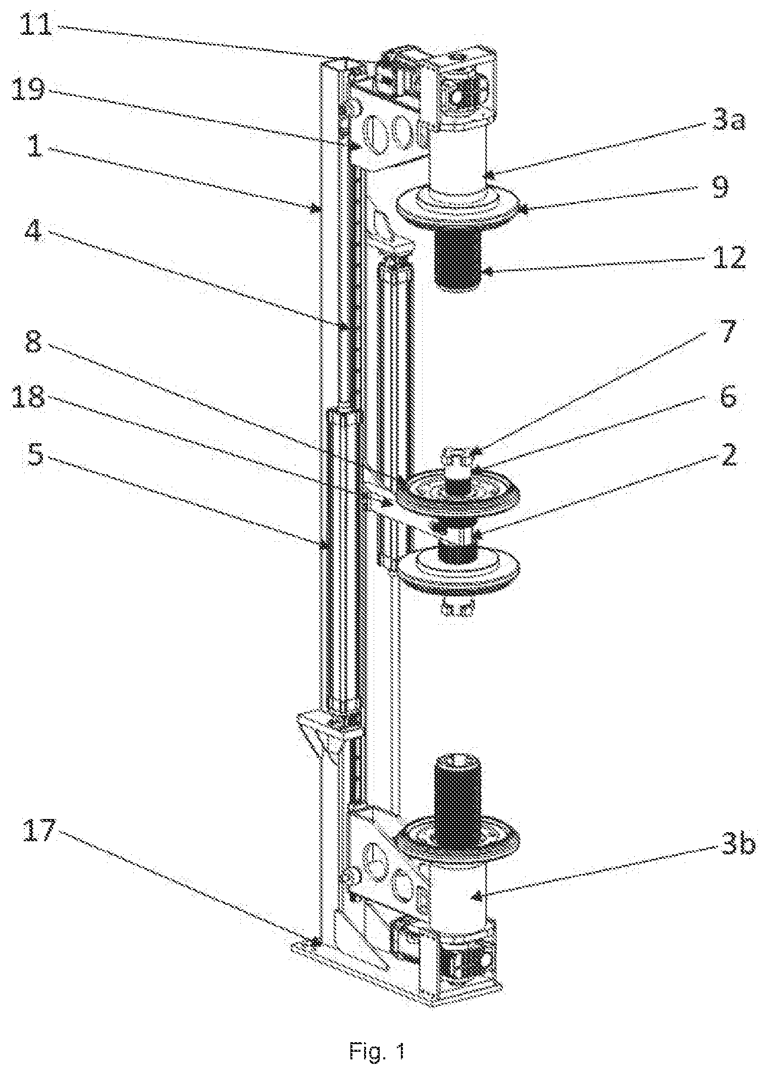 Patent US12611831 Figure 1 – Device for cooling and stabilizing the cured tyre