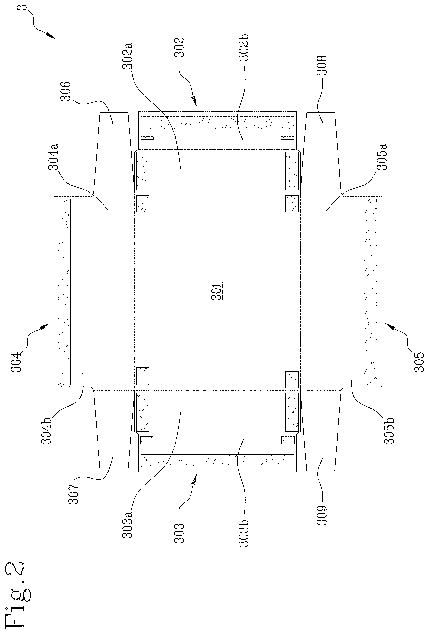 Patent US12611835 Figure 2 – Apparatus and method for wrapping a cardboard box