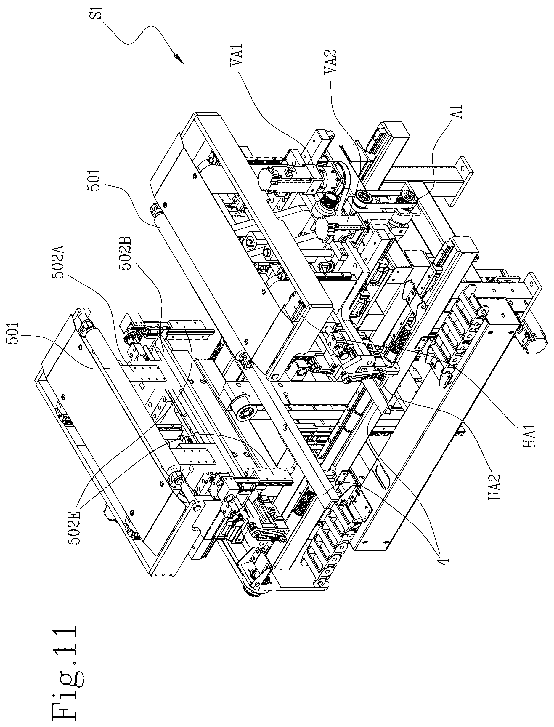 Patent US12611835 Figure 11 – Apparatus and method for wrapping a cardboard box