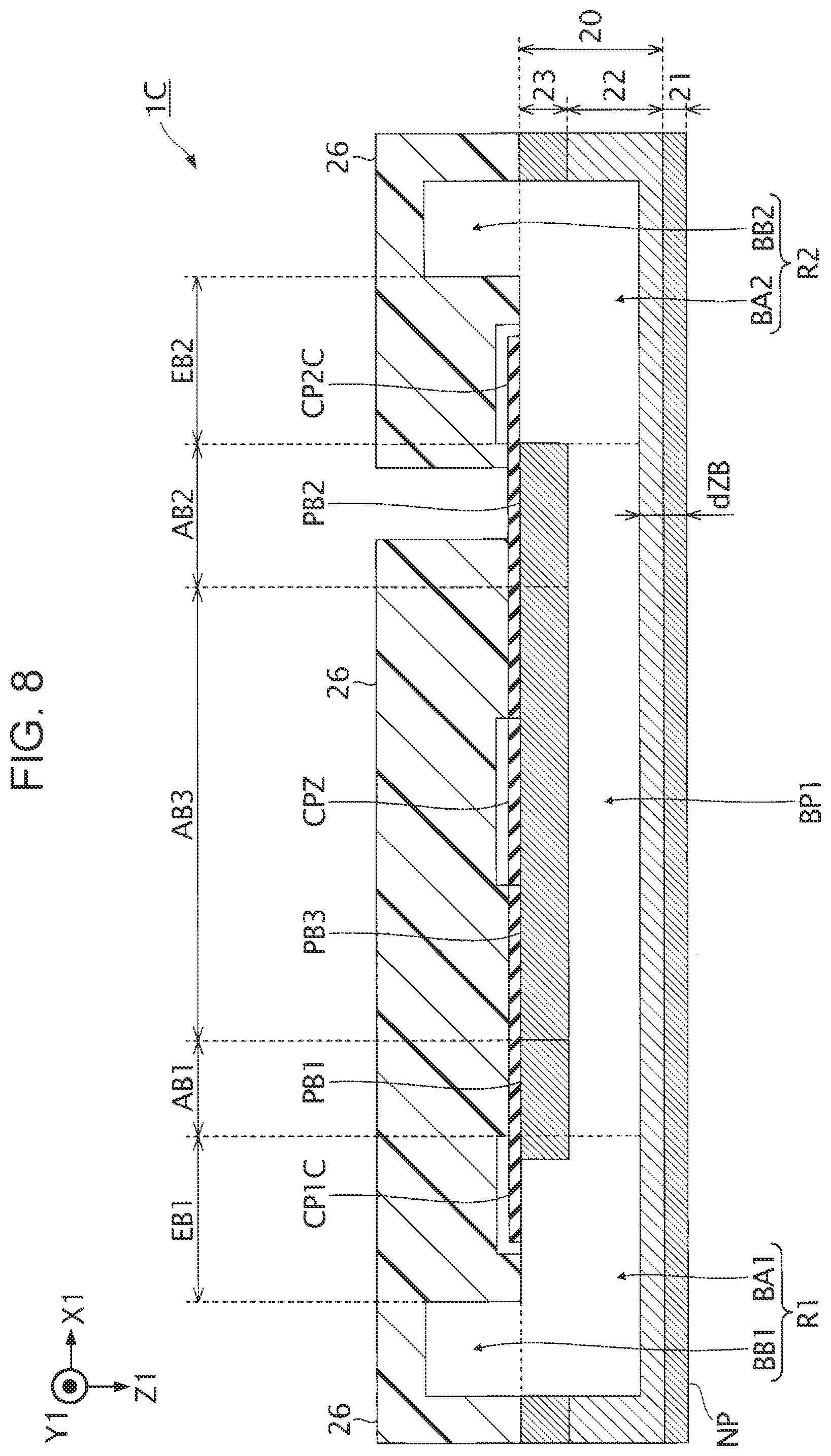 Patent US12611862 Figure 8 – Liquid ejecting head and liquid ejecting apparatus