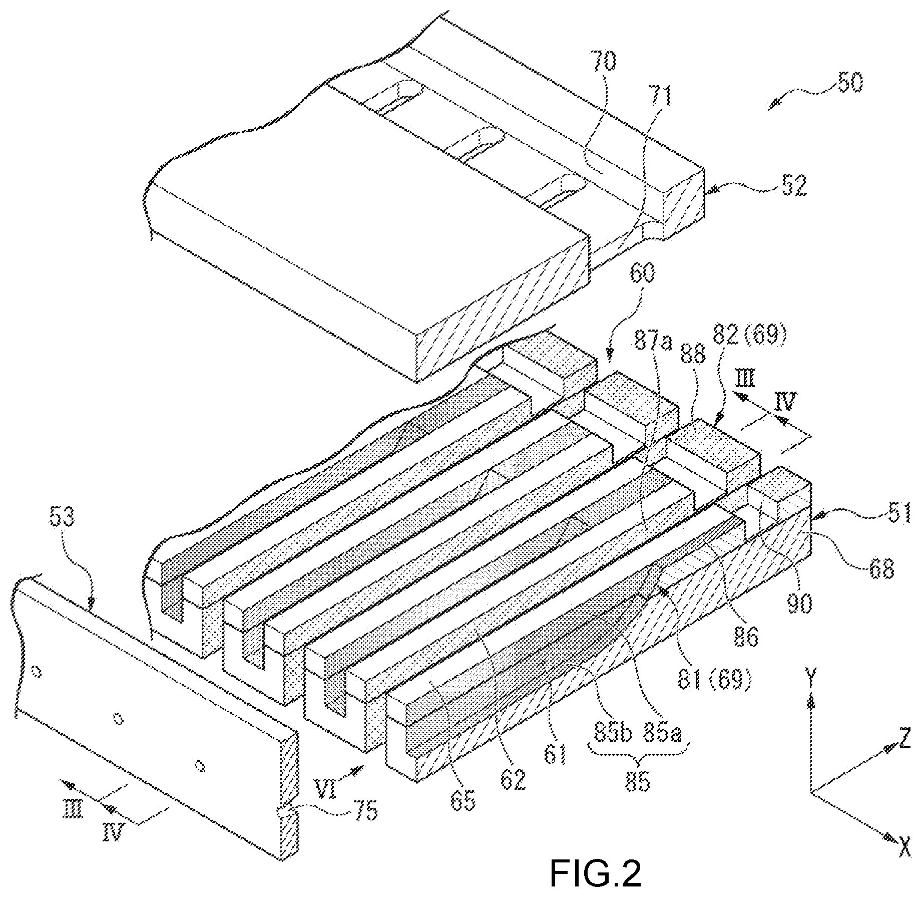 Patent US12611863 Figure 2 – Liquid ejection head chip, liquid jet head, and liquid jet recording device for ejecting liquid