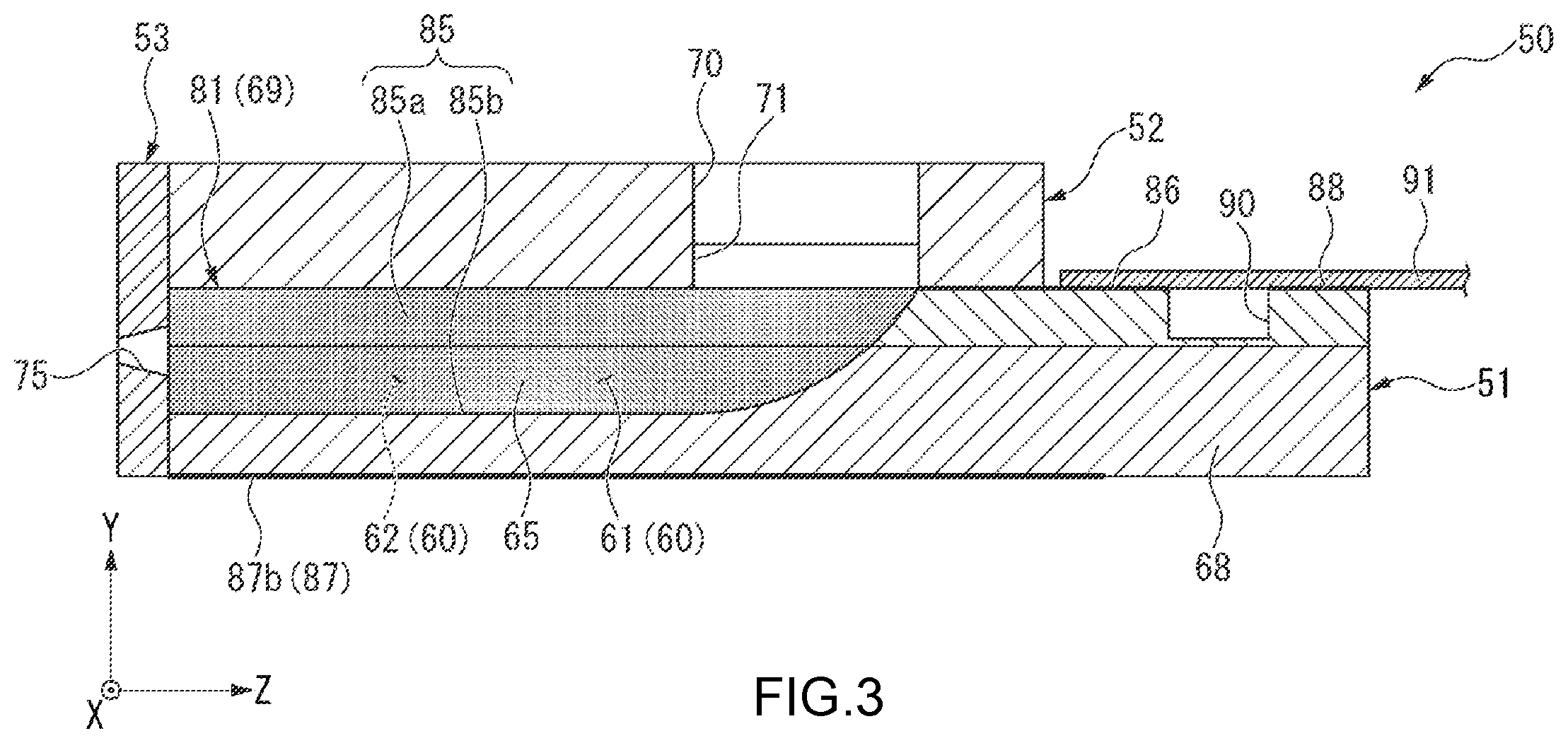 Patent US12611863 Figure 3 – Liquid ejection head chip, liquid jet head, and liquid jet recording device for ejecting liquid
