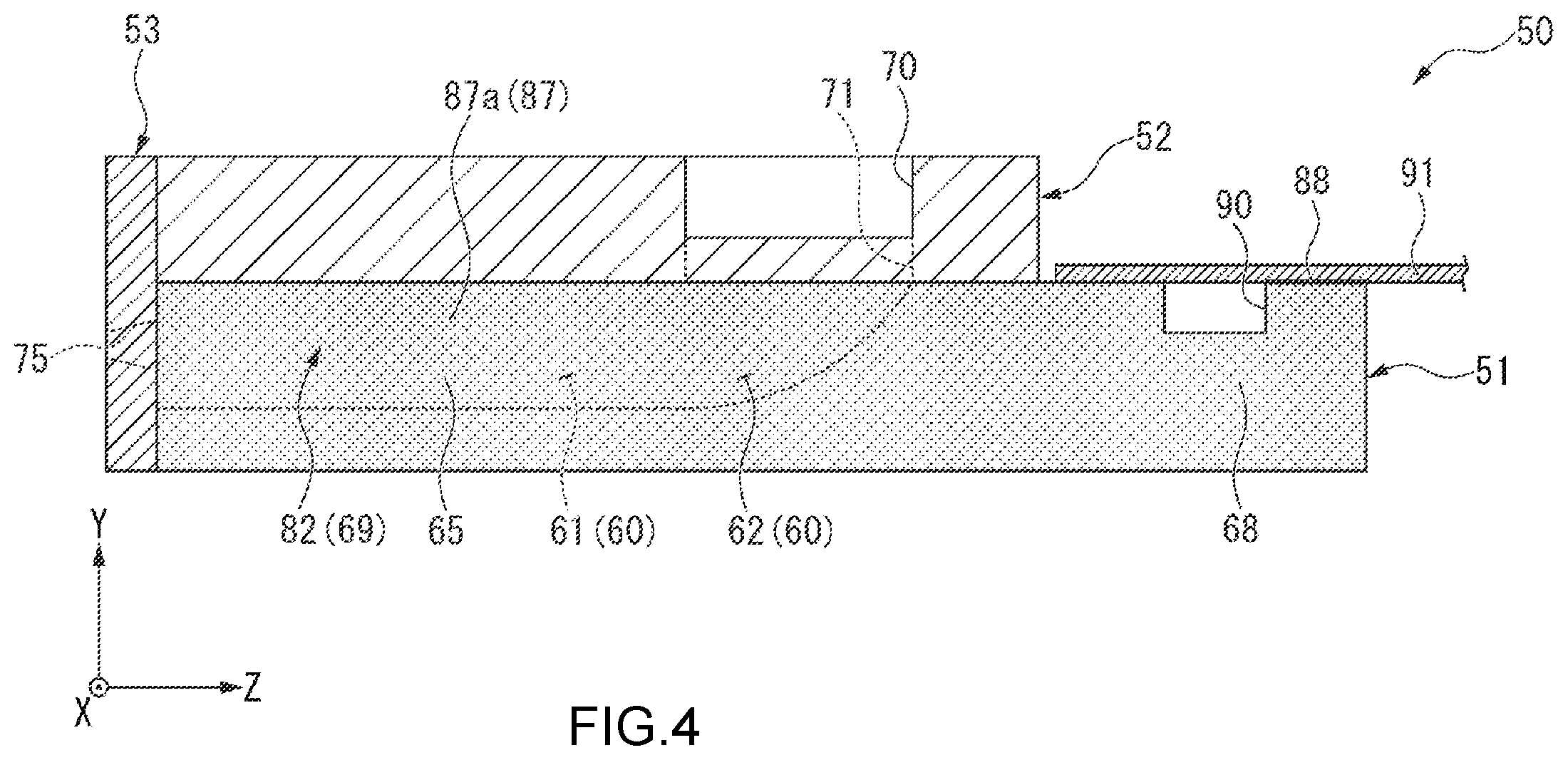 Patent US12611863 Figure 4 – Liquid ejection head chip, liquid jet head, and liquid jet recording device for ejecting liquid