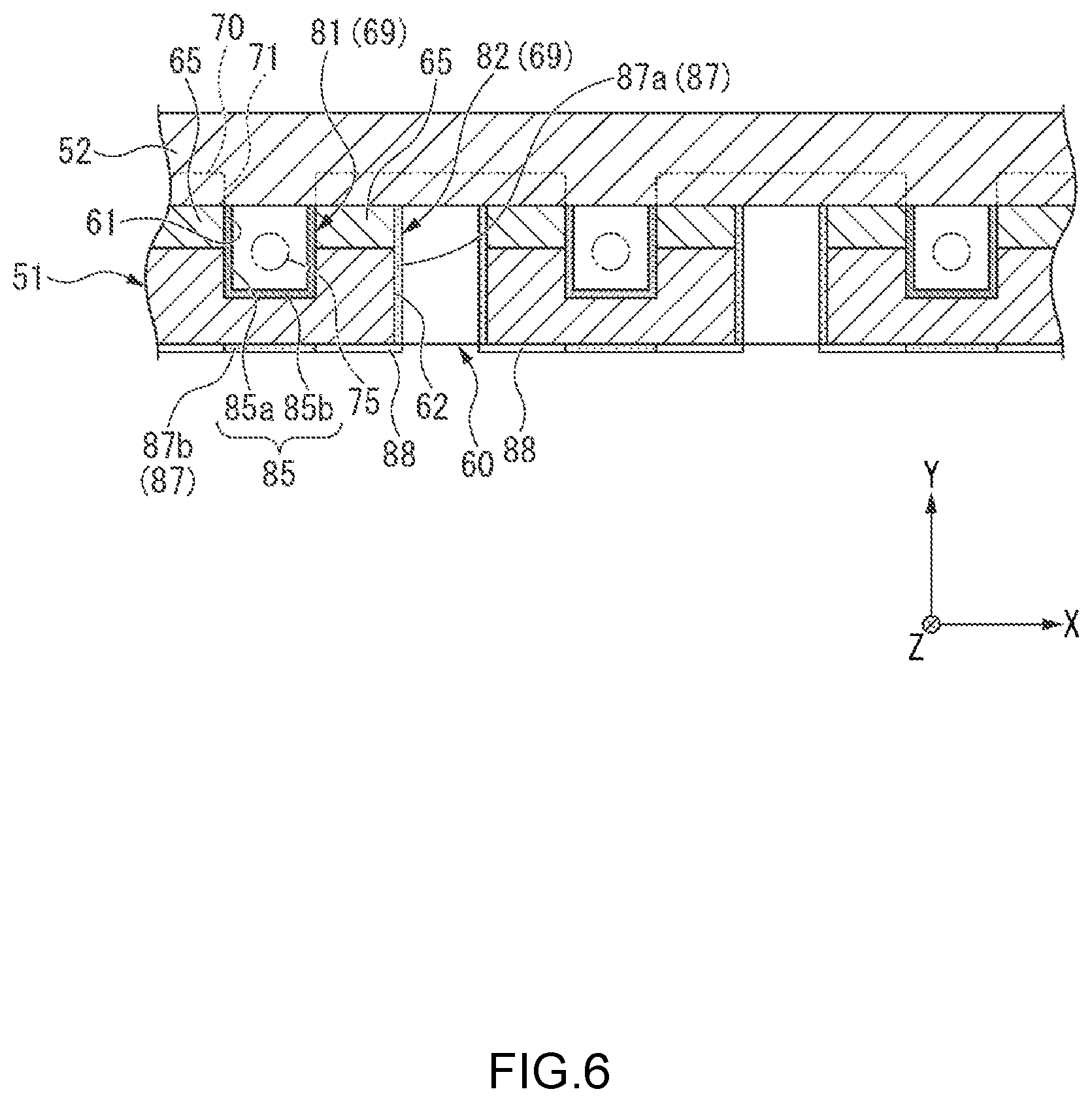 Patent US12611863 Figure 6 – Liquid ejection head chip, liquid jet head, and liquid jet recording device for ejecting liquid