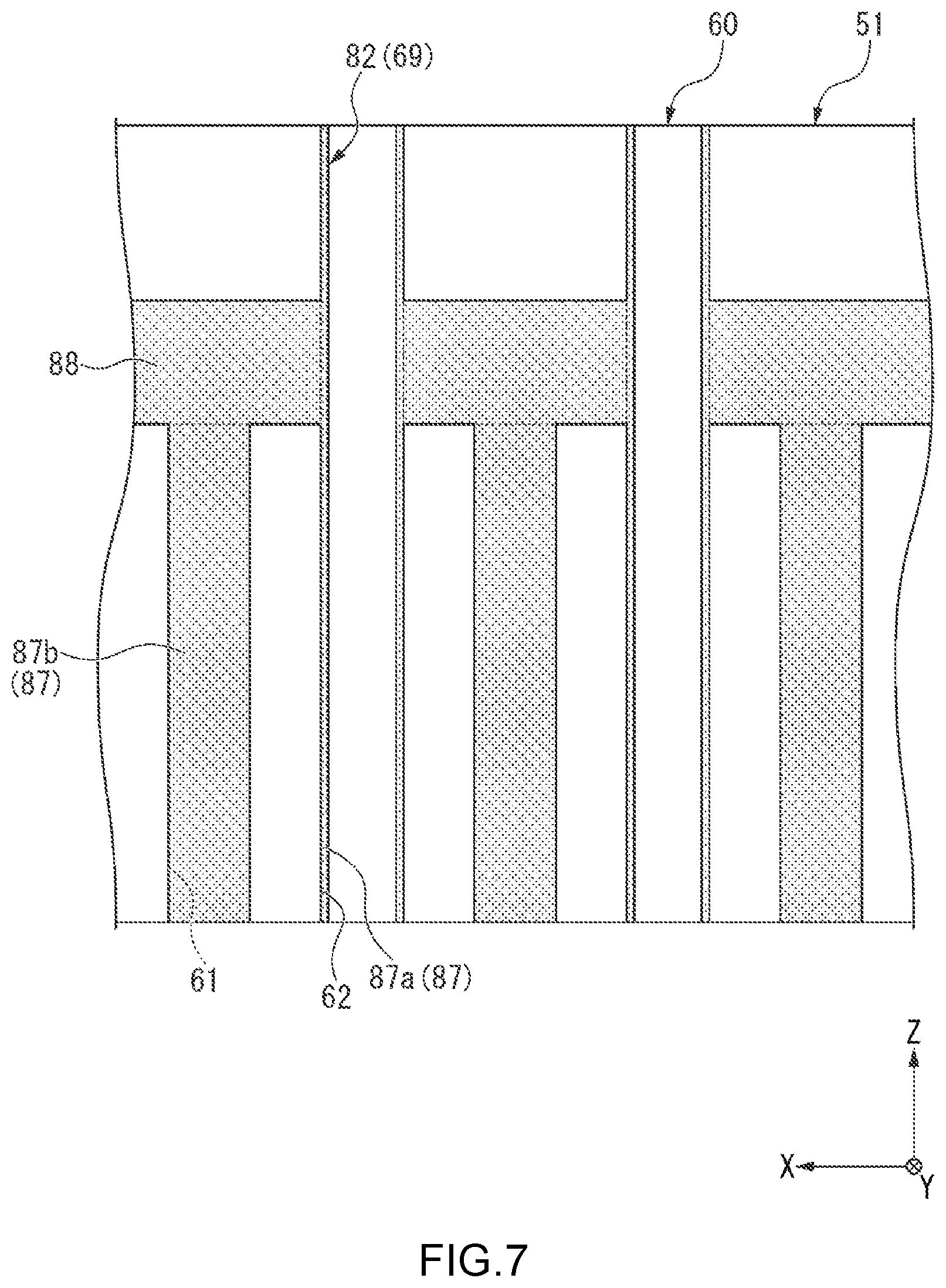 Patent US12611863 Figure 7 – Liquid ejection head chip, liquid jet head, and liquid jet recording device for ejecting liquid