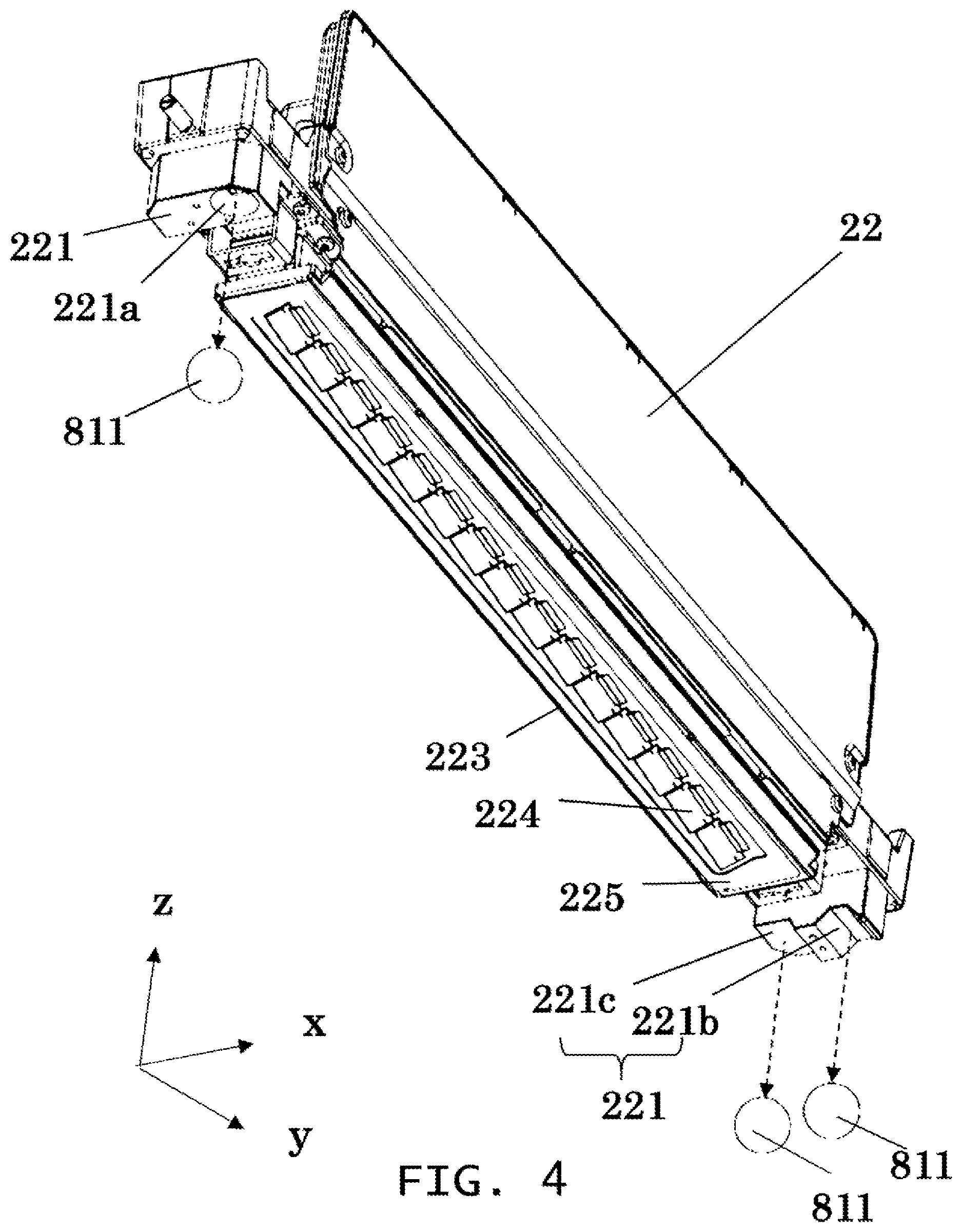 Patent US12611867 Figure 4 – Cleaning apparatus for a recording head includes a liquid application head to apply a liquid to a nozzle formation surface of the recording head