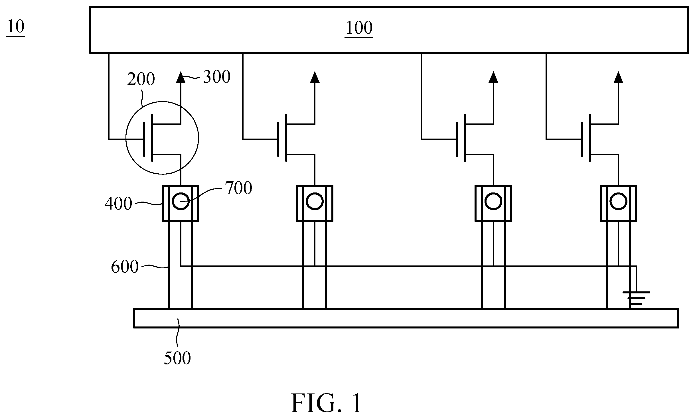 Patent US12611875 Figure 1 – Heating device driven by a thin-film transistor