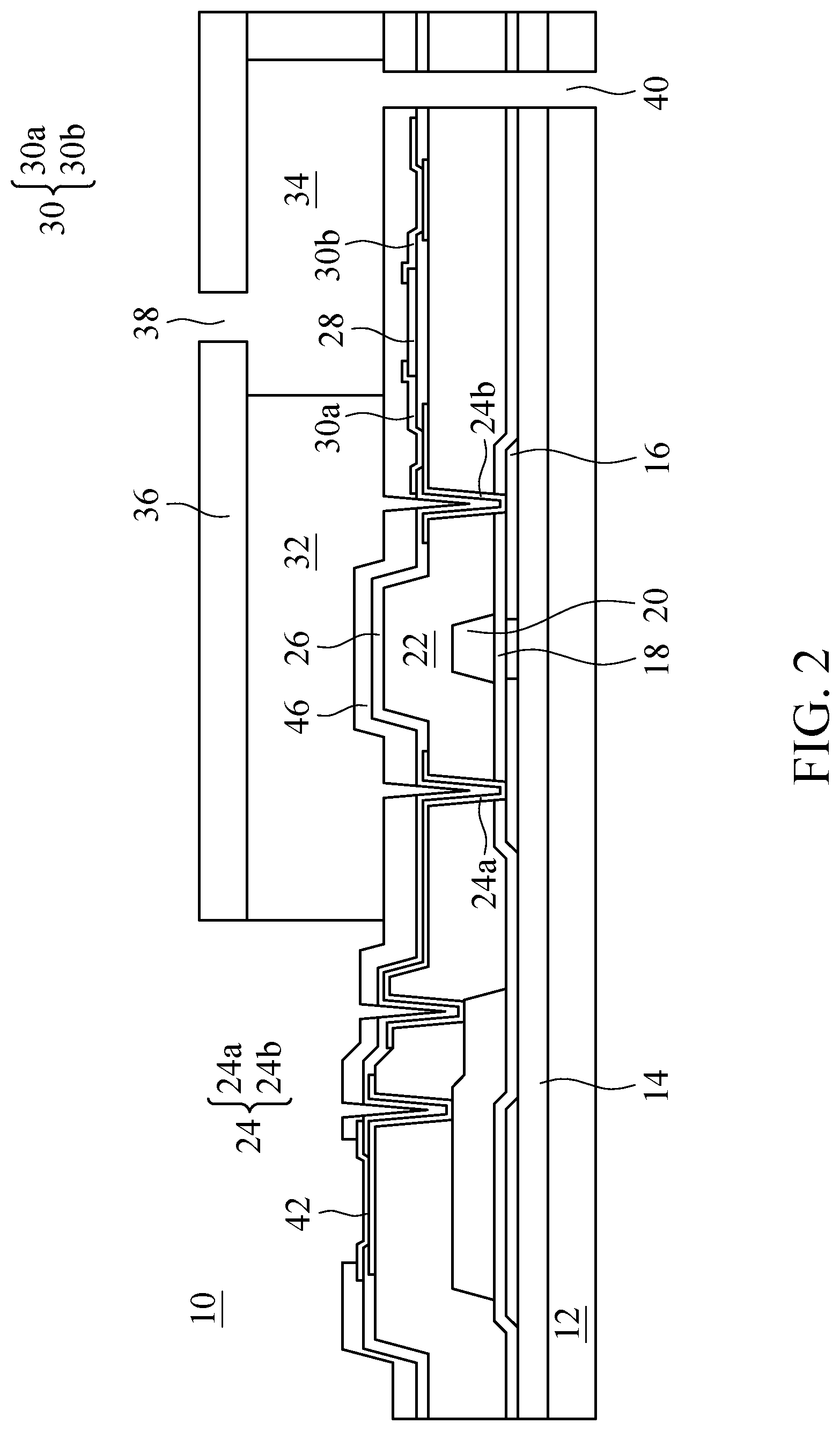 Patent US12611875 Figure 2 – Heating device driven by a thin-film transistor